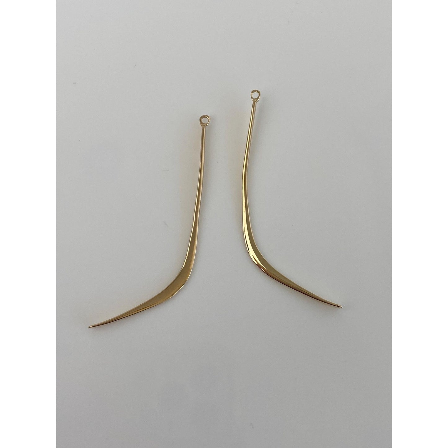 Vintage Solid 14k Yellow Gold Dangle Earring Jackets
