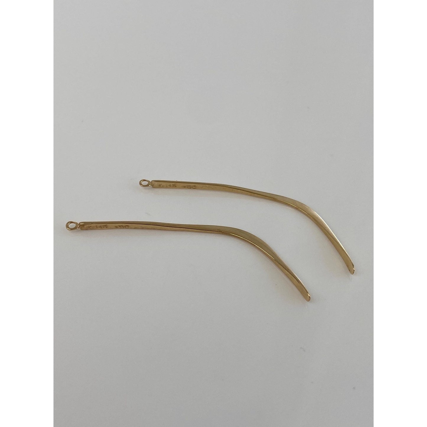 Vintage Solid 14k Yellow Gold Dangle Earring Jackets