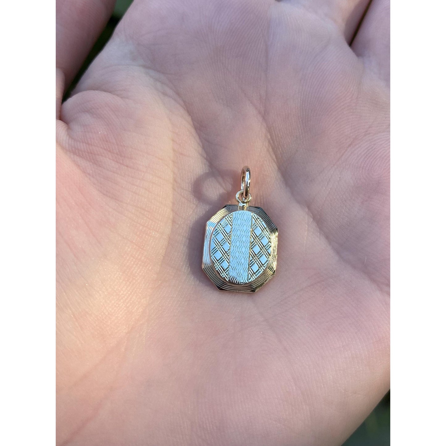 Vintage Solid 14k Yellow Gold Cufflink Conversion Charm