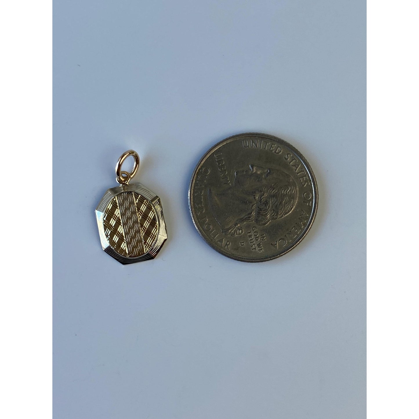 Vintage Solid 14k Yellow Gold Cufflink Conversion Charm