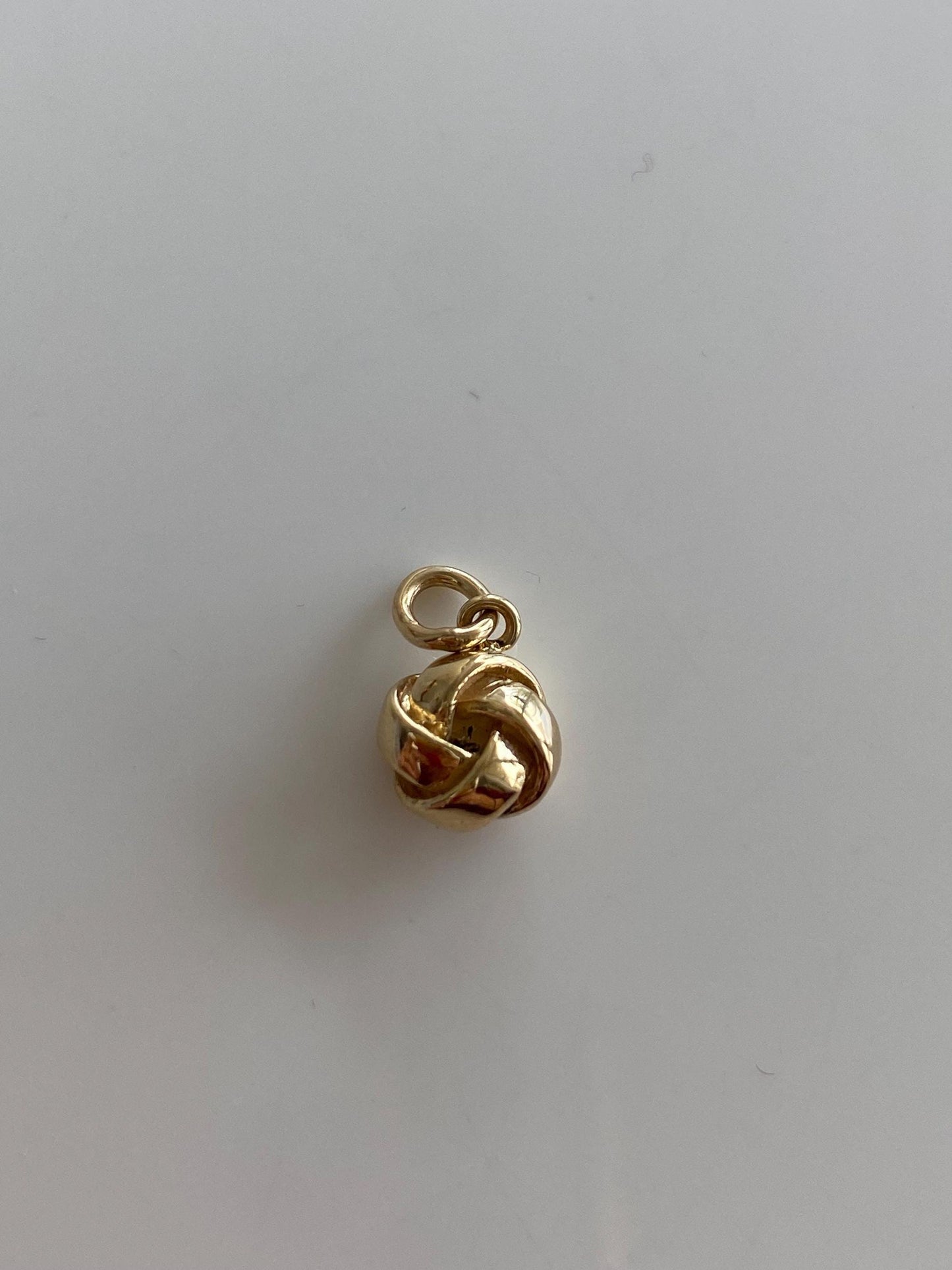 Vintage Solid 12k Yellow Gold Knot Charm