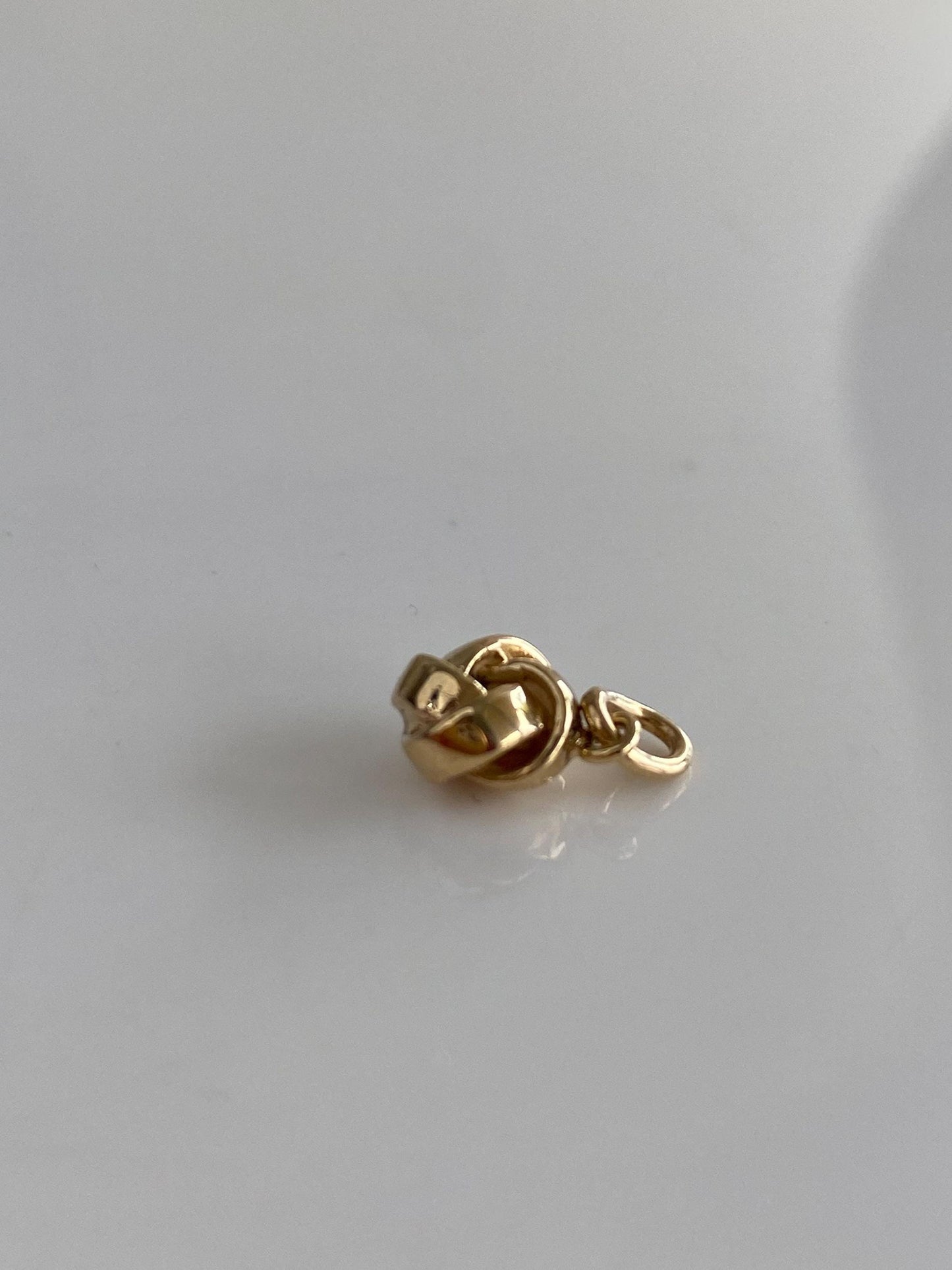Vintage Solid 12k Yellow Gold Knot Charm