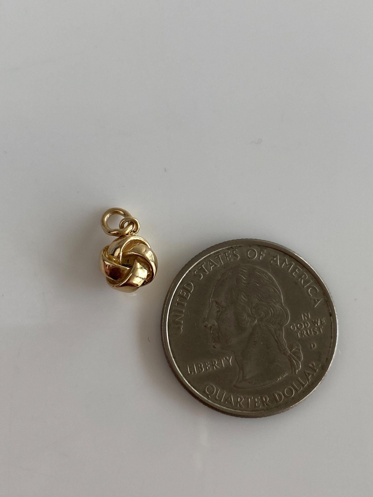 Vintage Solid 12k Yellow Gold Knot Charm
