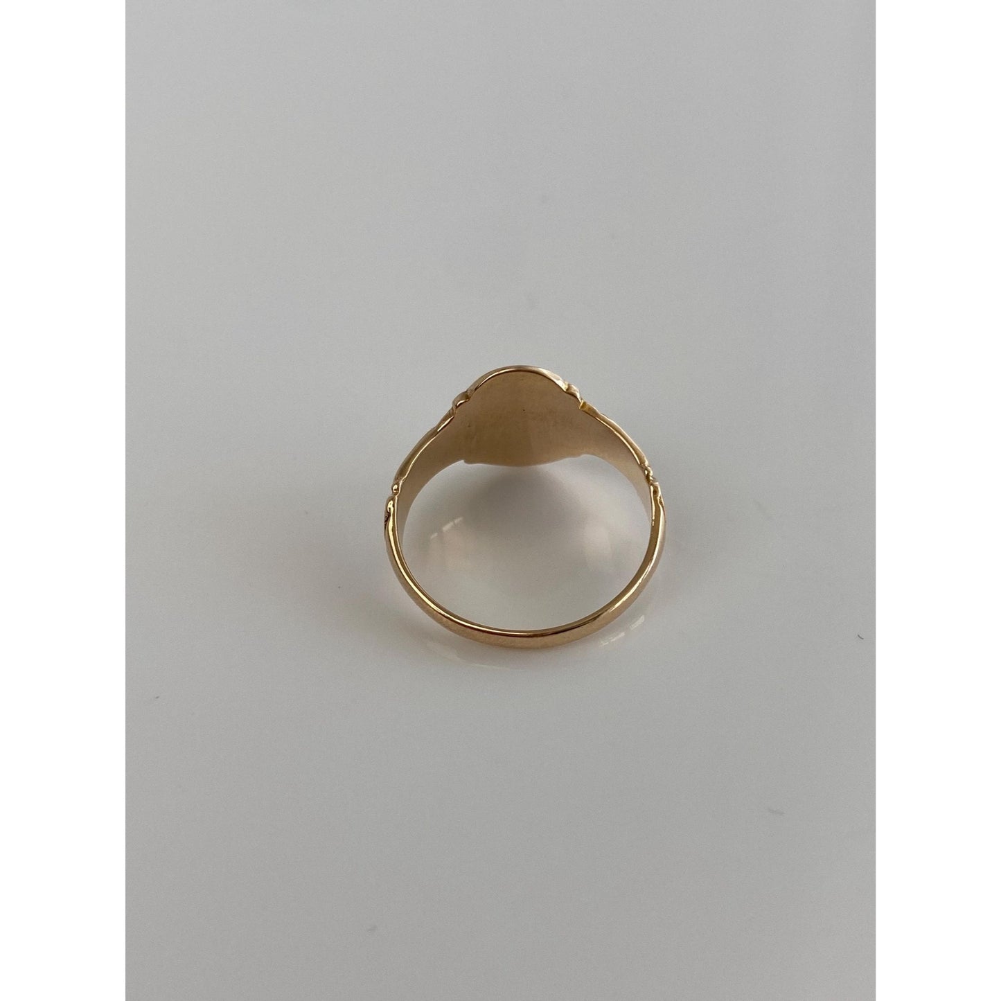 Vintage Solid 10k Yellow Gold Monogram Signet Ring - Size 4.75