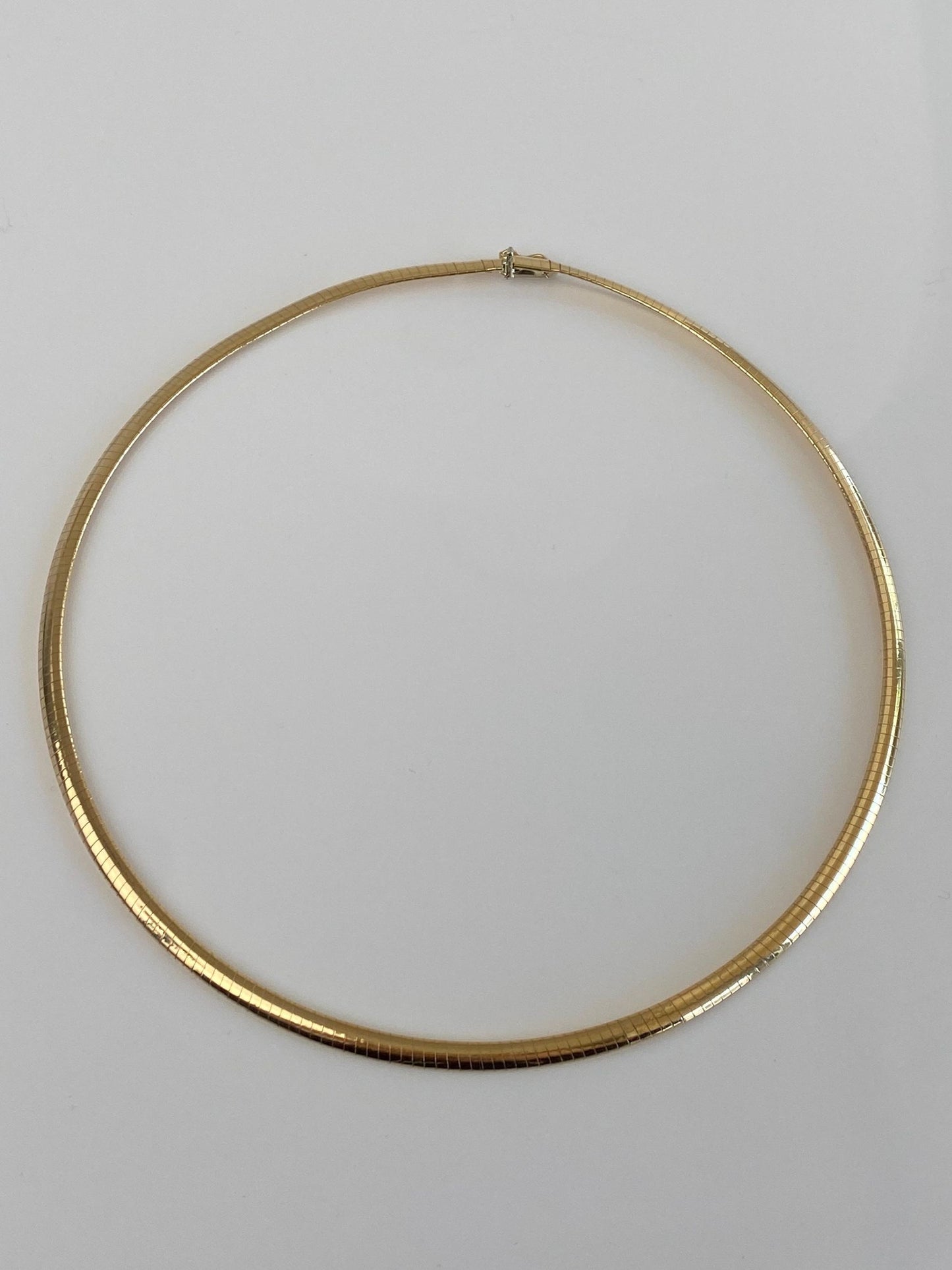 Vintage Solid 14k Yellow Gold Omega Chain Necklace - 16 inches