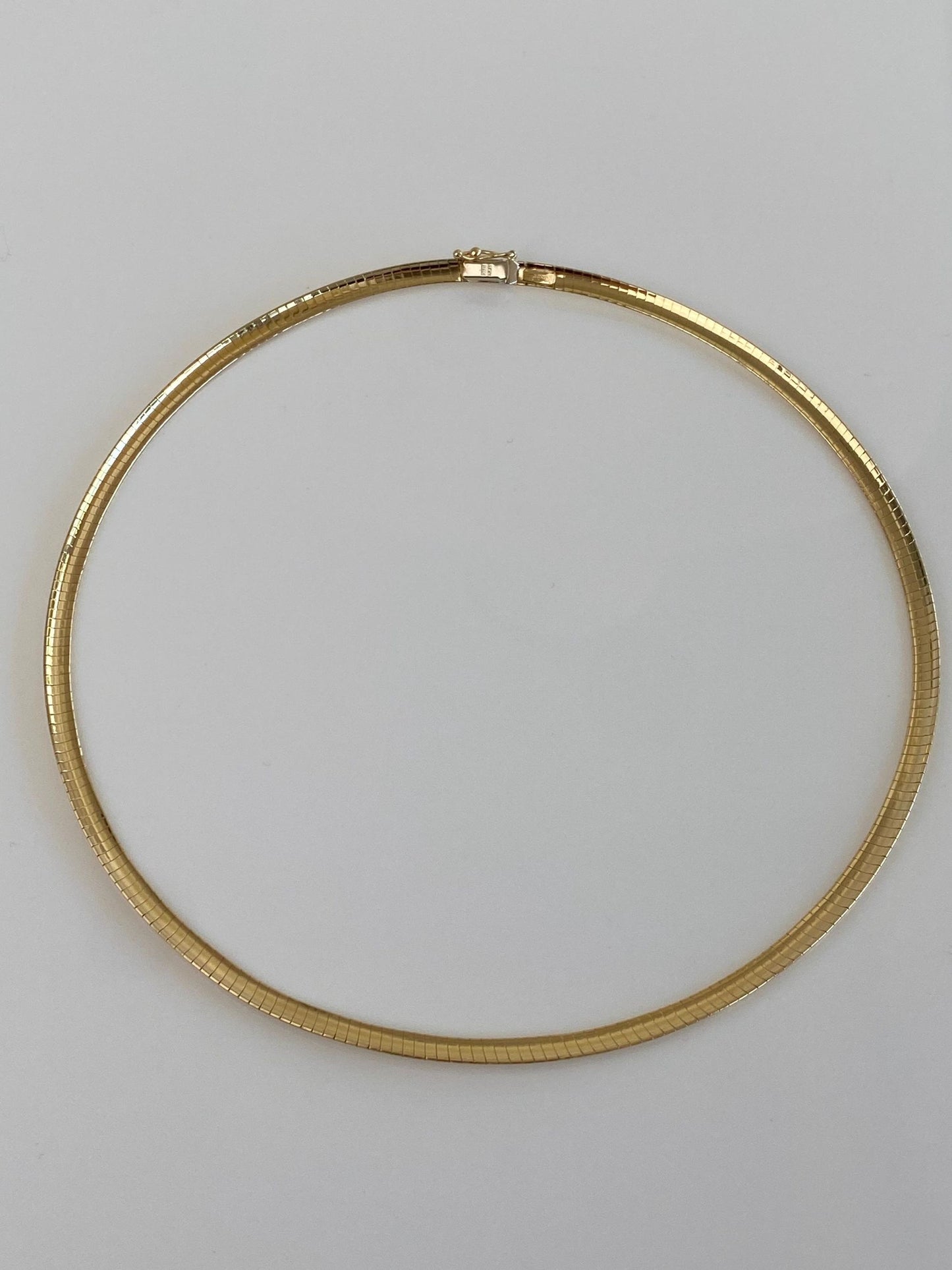 Vintage Solid 14k Yellow Gold Omega Chain Necklace - 16 inches