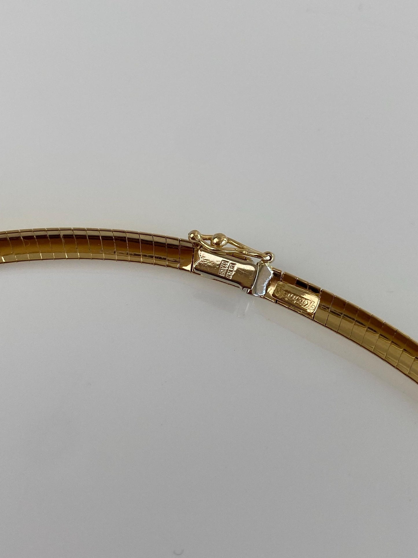 Vintage Solid 14k Yellow Gold Omega Chain Necklace - 16 inches