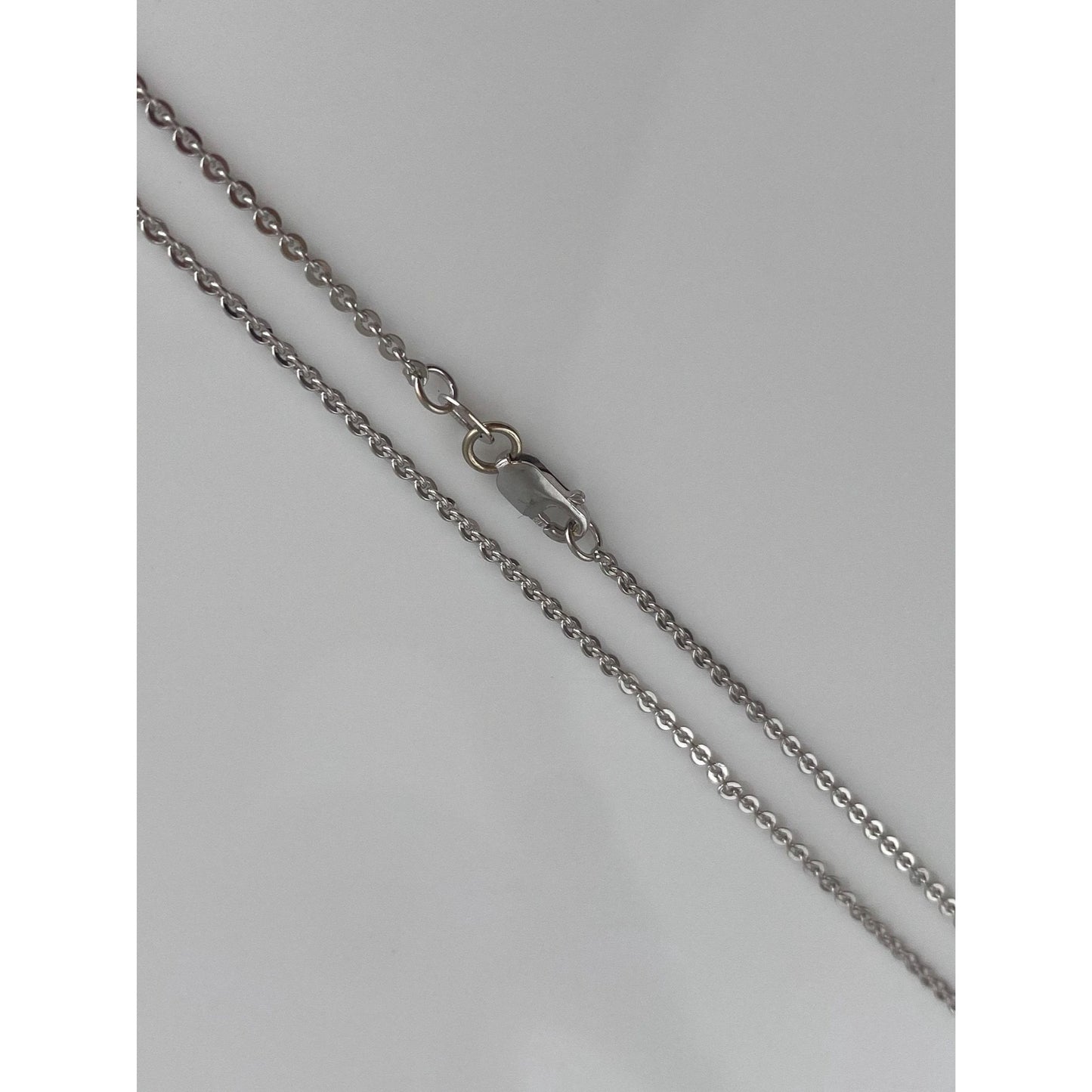 Vintage Solid 14k White Gold Tight Cable Chain Necklace - 20.25 inches