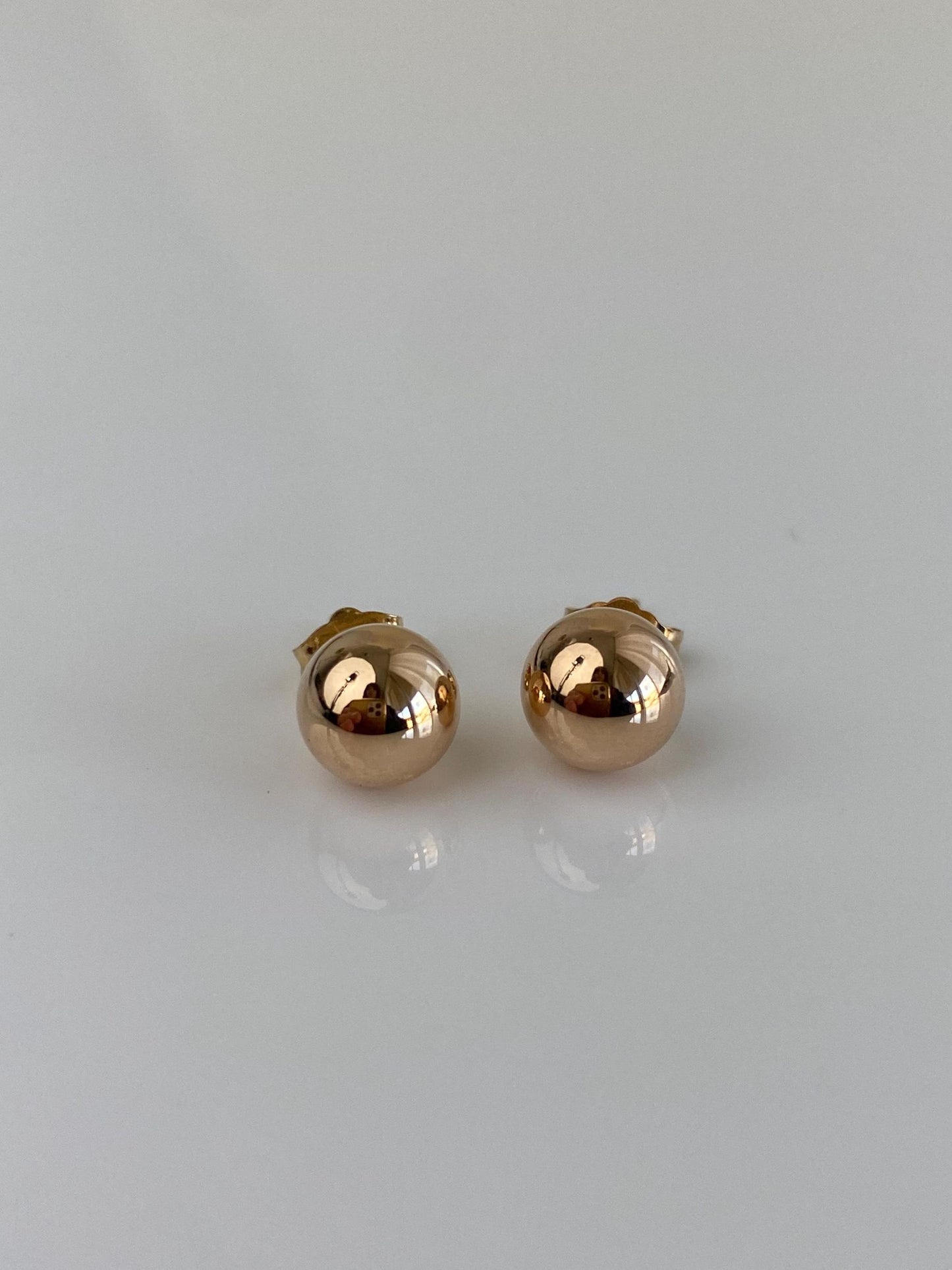 Vintage 14k Yellow Gold Ball Stud Earrings