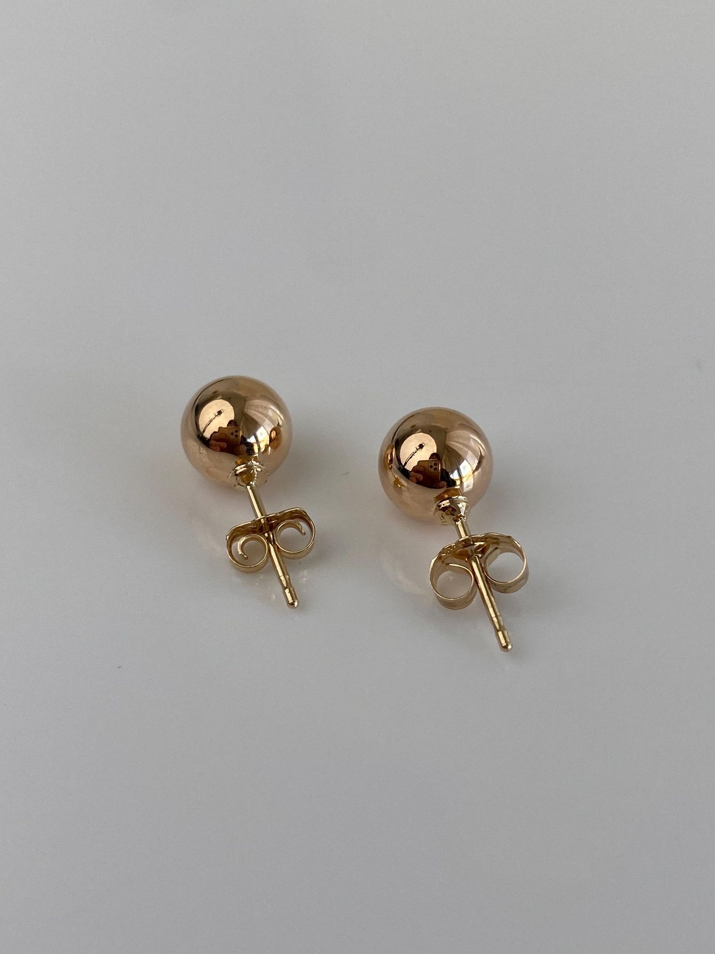 Vintage 14k Yellow Gold Ball Stud Earrings