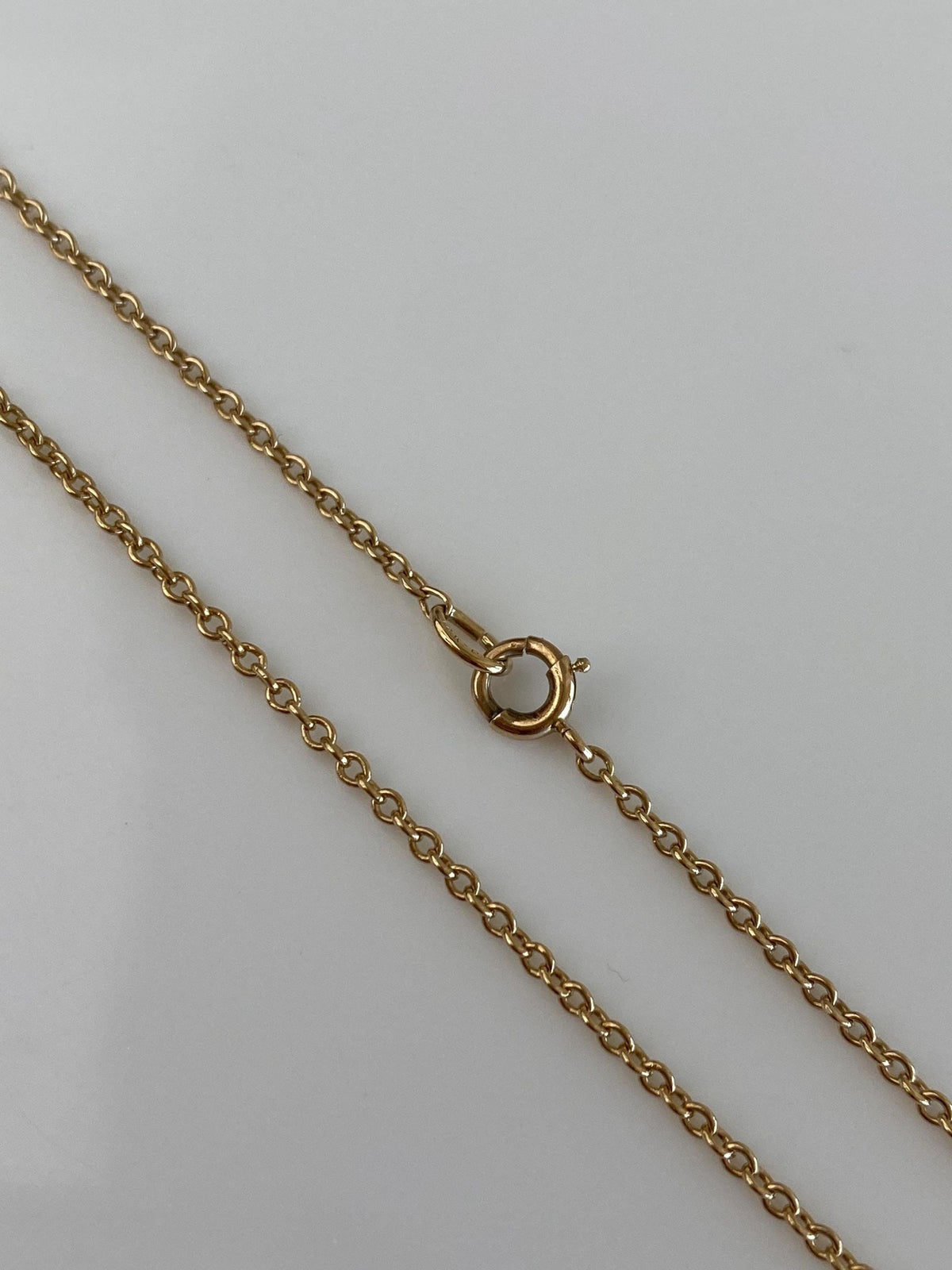 Vintage Solid 14k Yellow Gold Rolo Chain Necklace - 18.5 inches