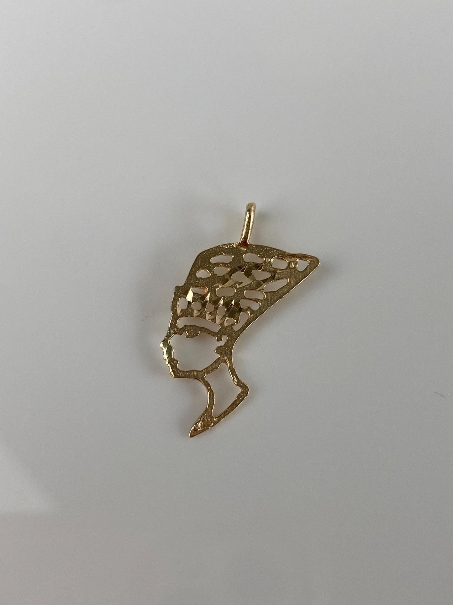 Vintage Solid 14k Yellow Gold Nefertiti Charm