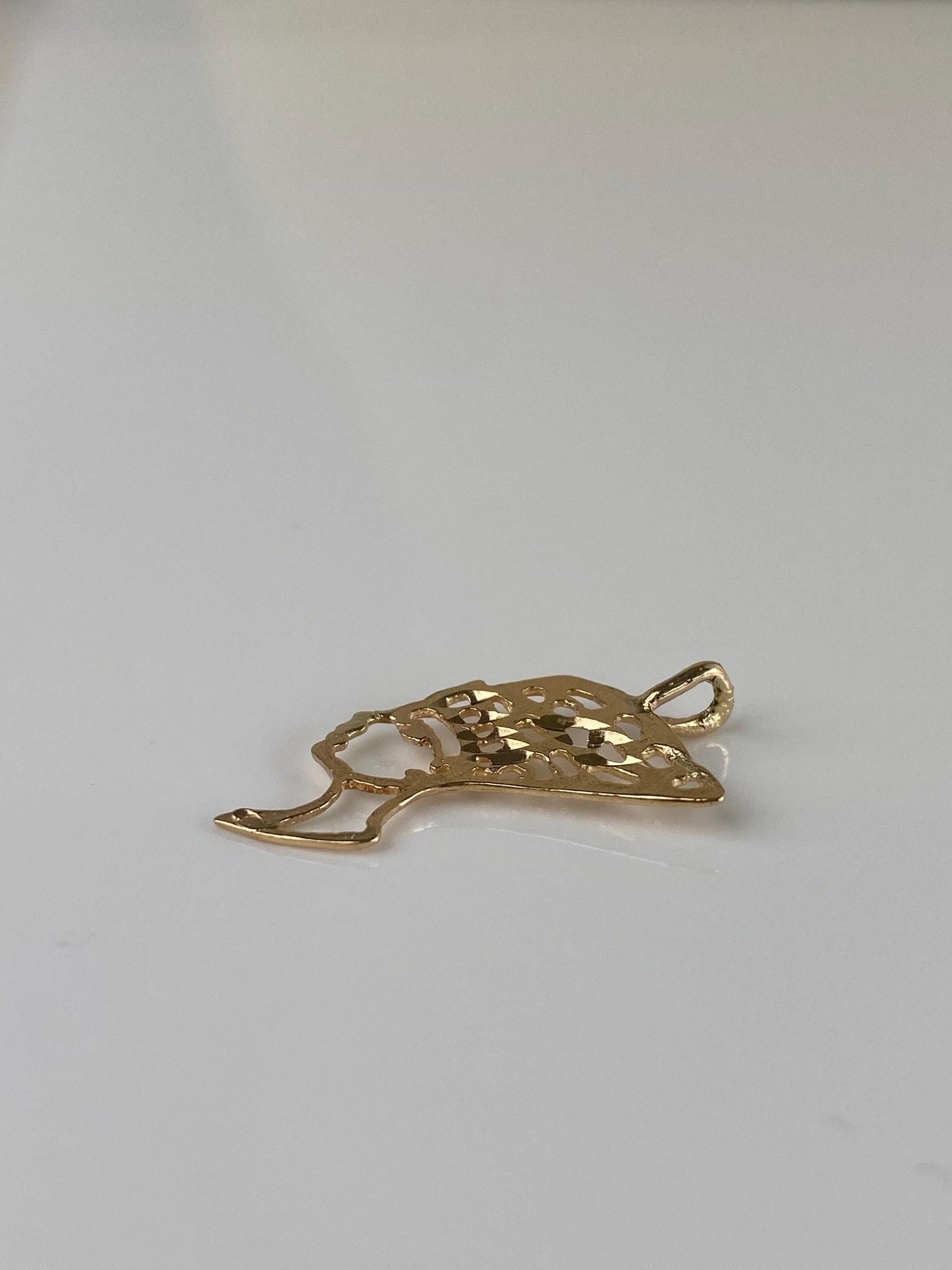 Vintage Solid 14k Yellow Gold Nefertiti Charm