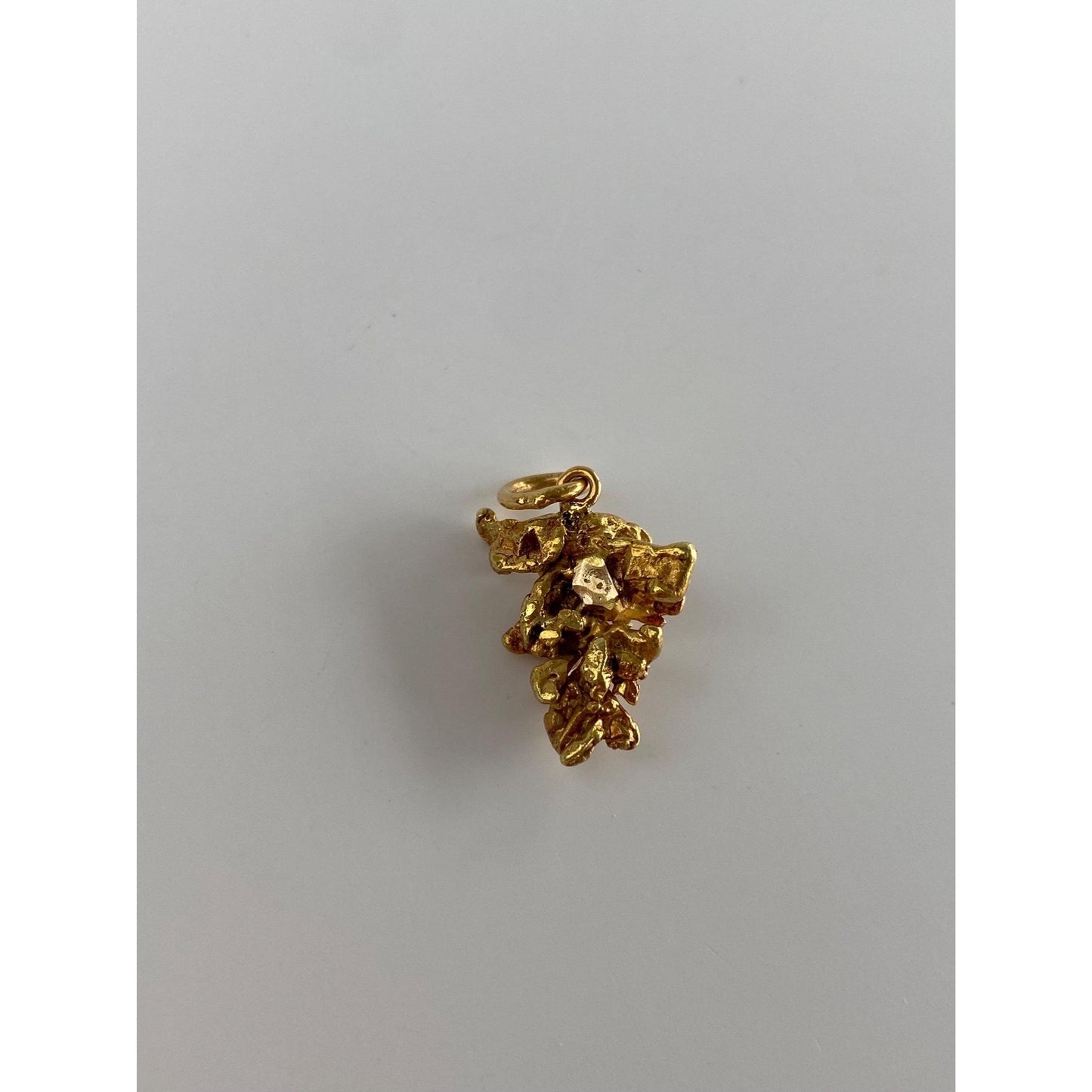 Vintage Solid 21k Yellow Gold Nugget Charm