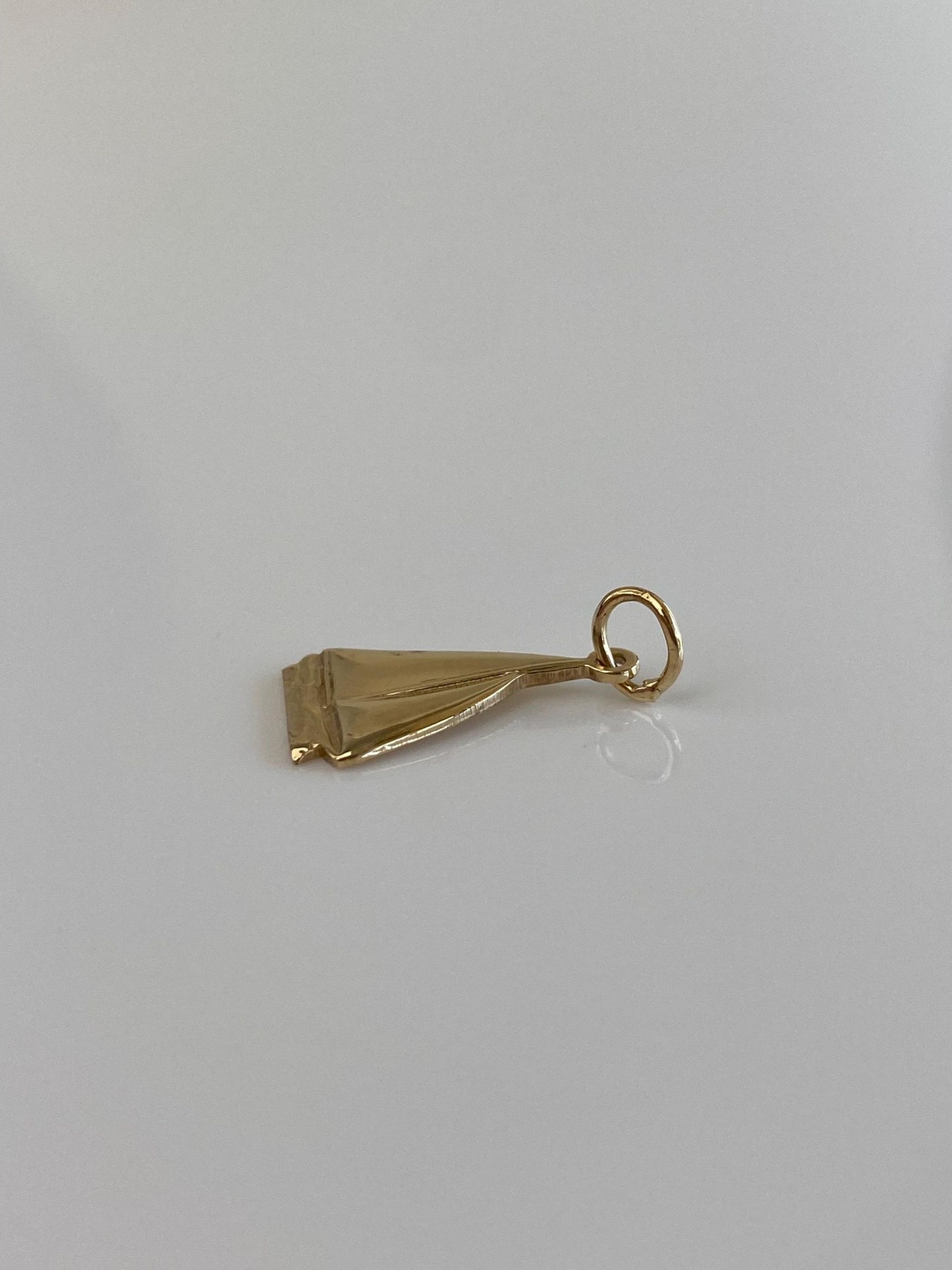 Solid 10k Yellow Gold Sailboat Charm