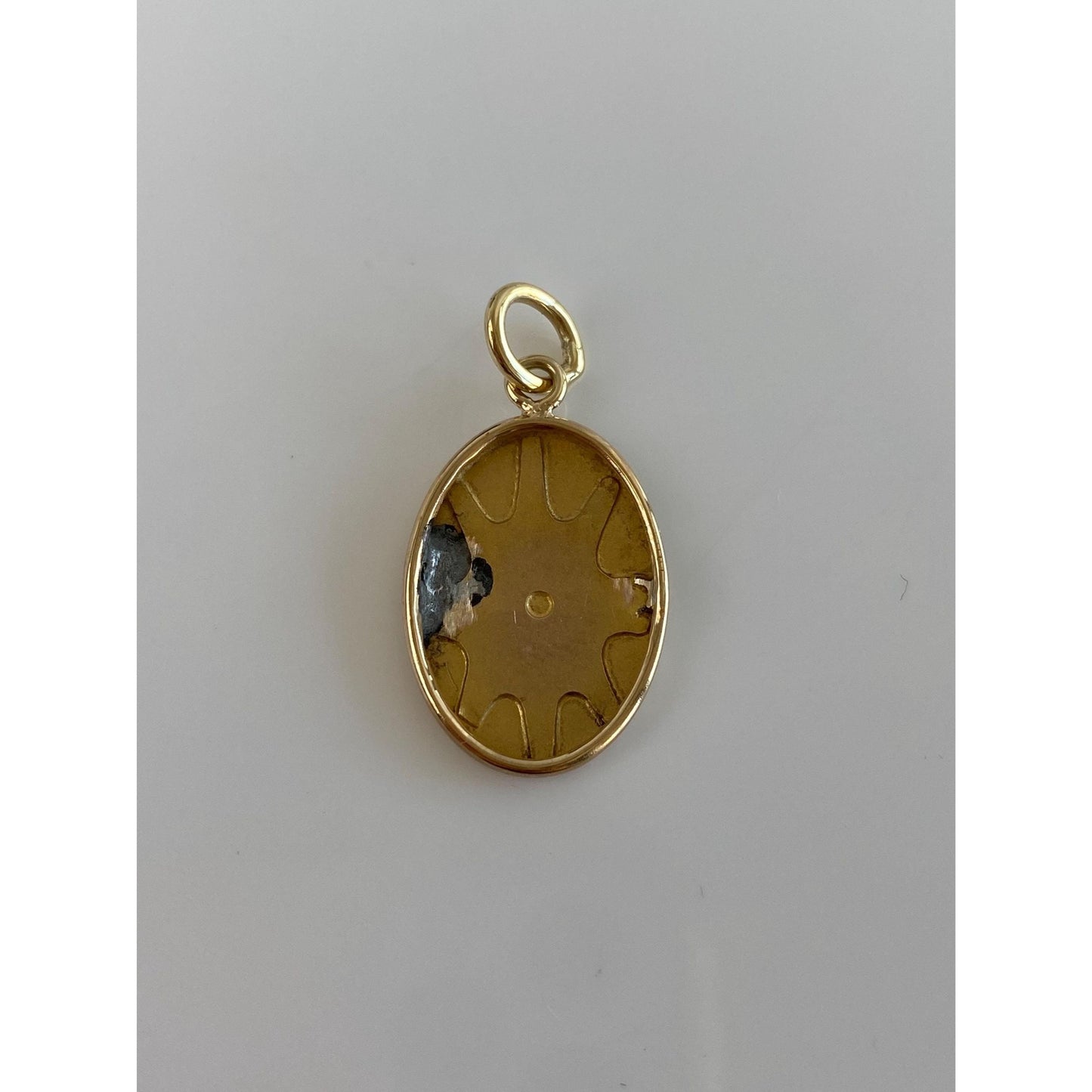 Vintage Solid 10k Yellow Gold Initial 'R' Cufflink Conversion Charm