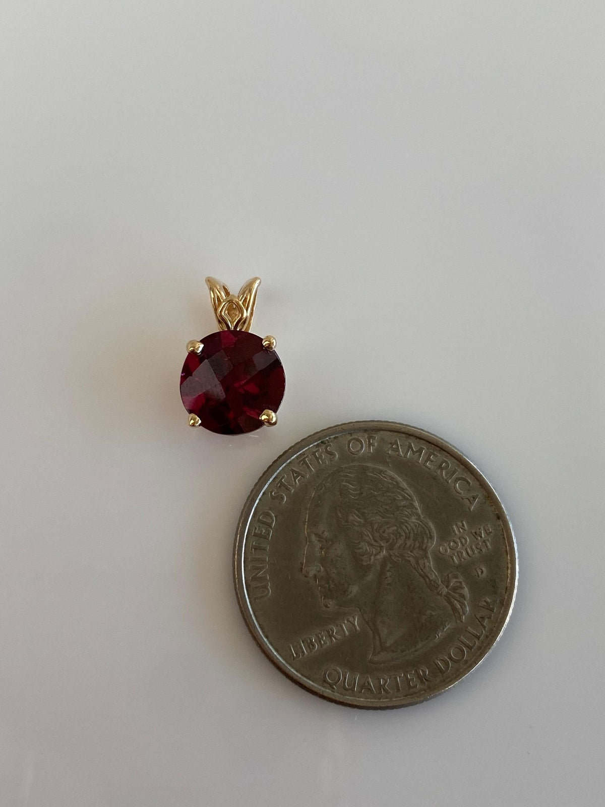 Vintage Solid 14k Yellow Gold Rose Cut Pink Tourmaline Charm