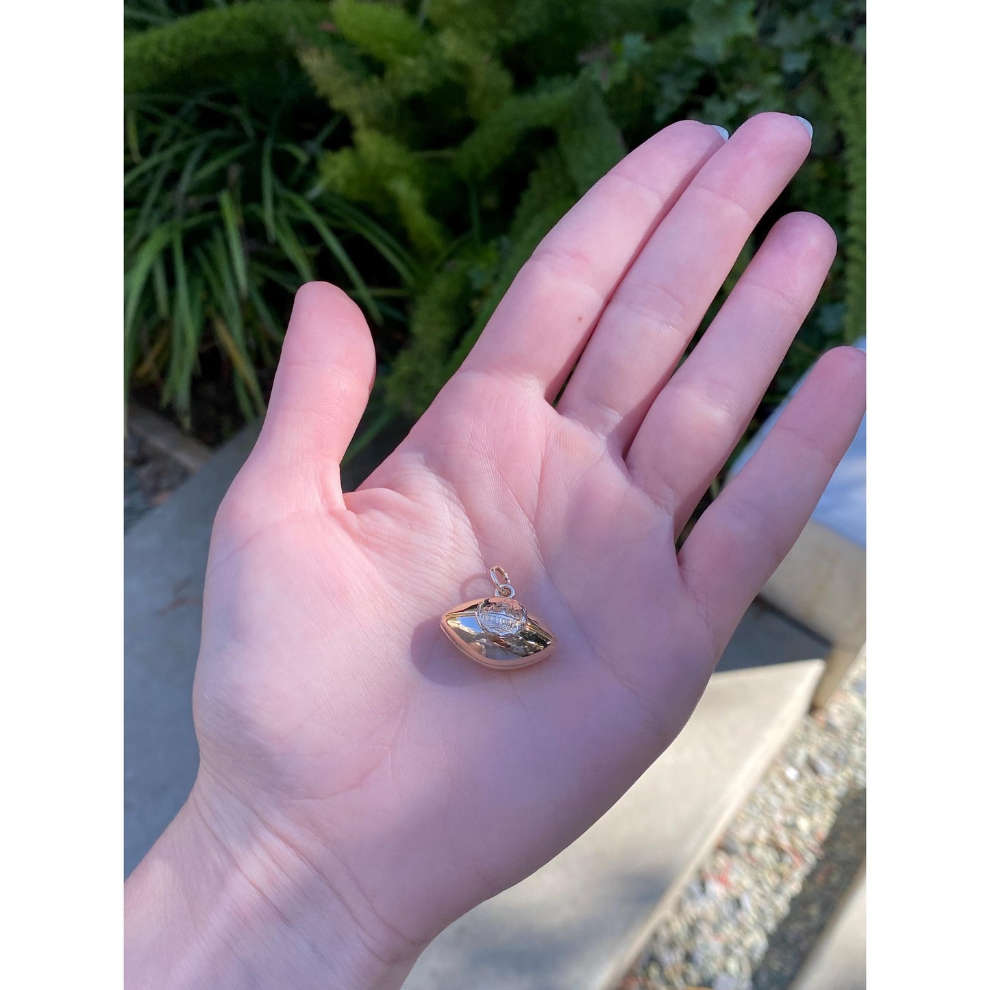 Vintage 10k Yellow Gold 'Bostonia' Football Charm