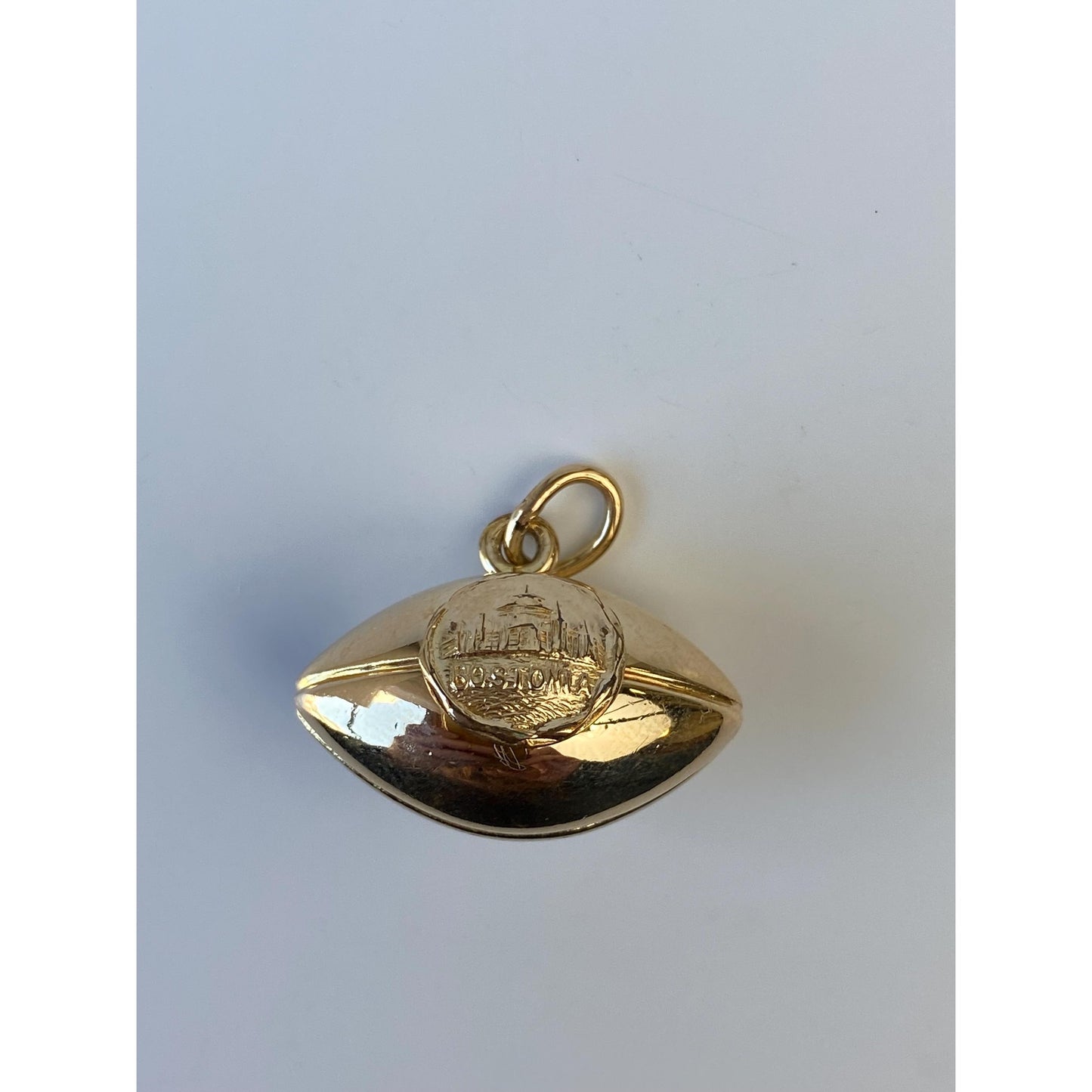 Vintage 10k Yellow Gold 'Bostonia' Football Charm