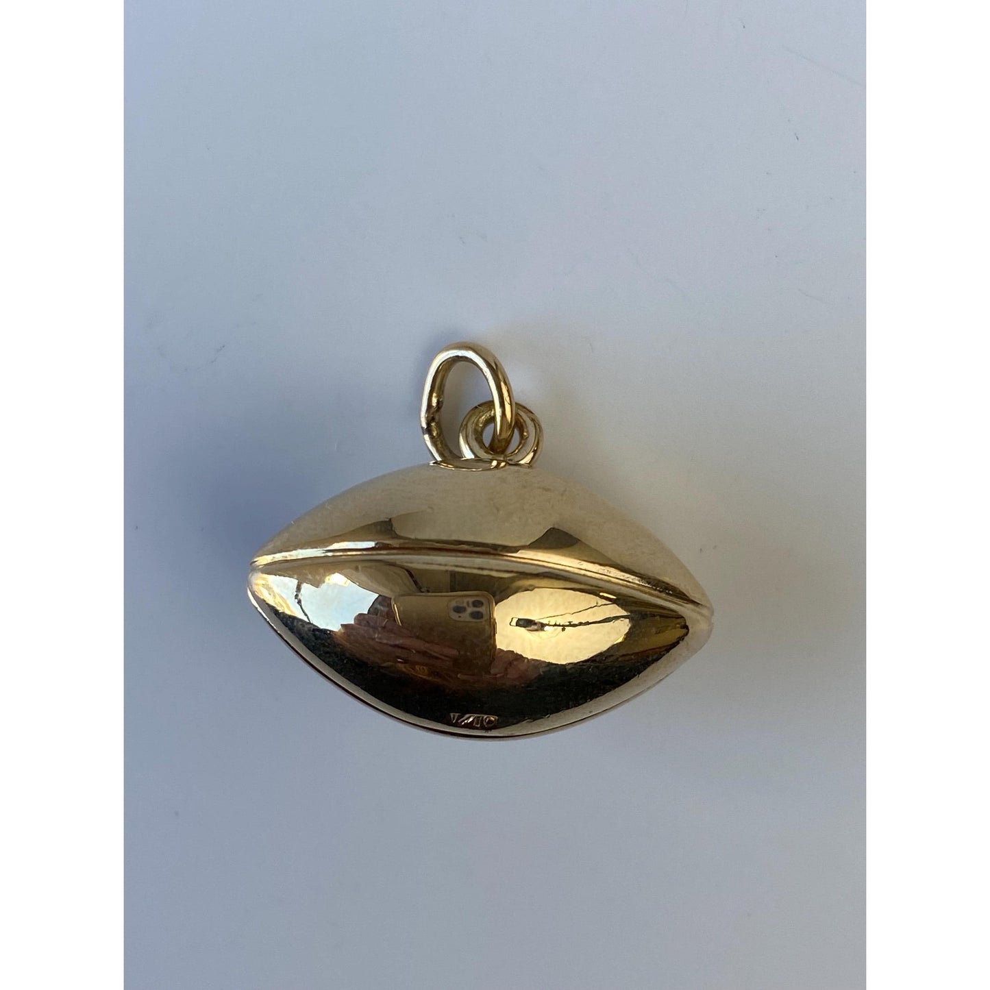 Vintage 10k Yellow Gold 'Bostonia' Football Charm