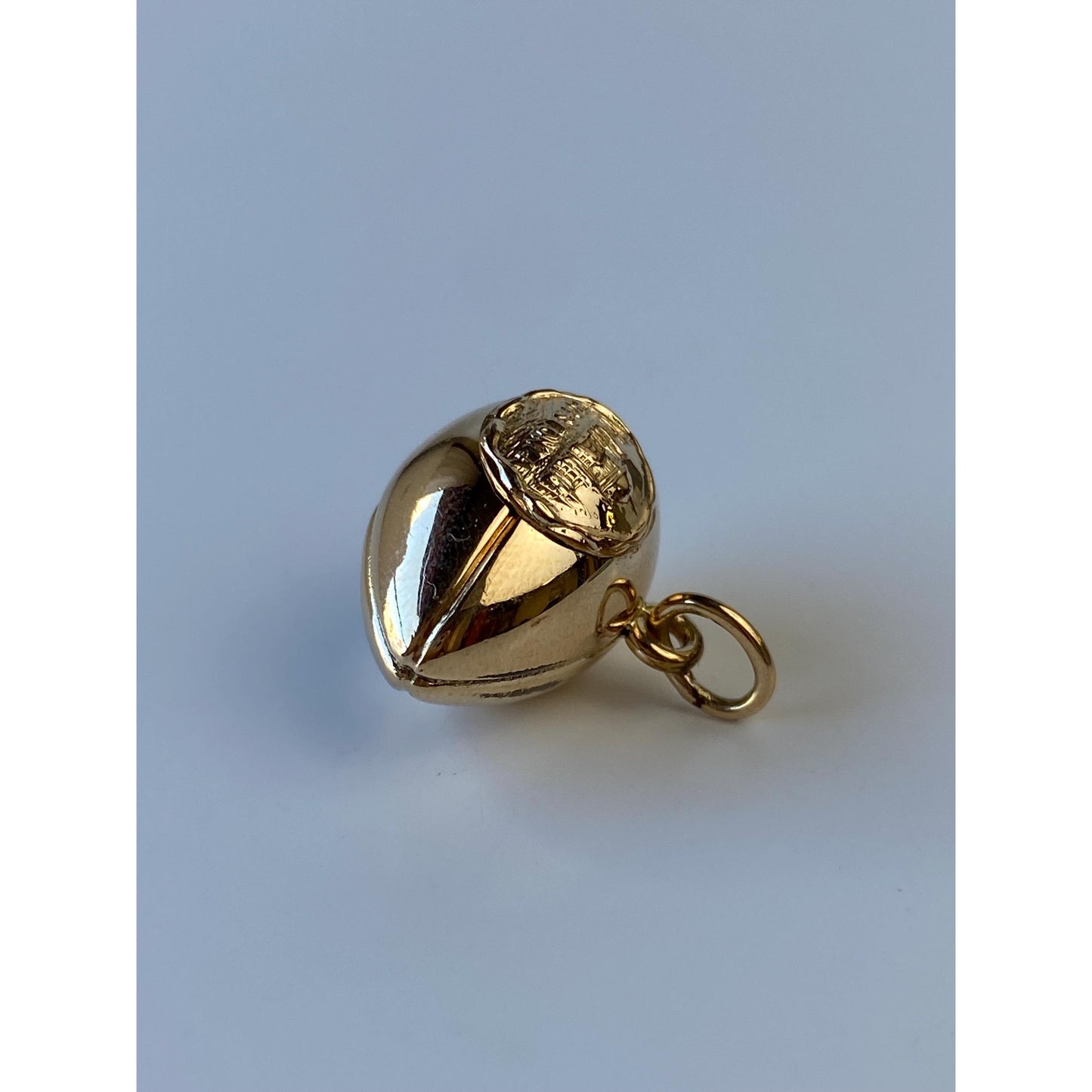Vintage 10k Yellow Gold 'Bostonia' Football Charm