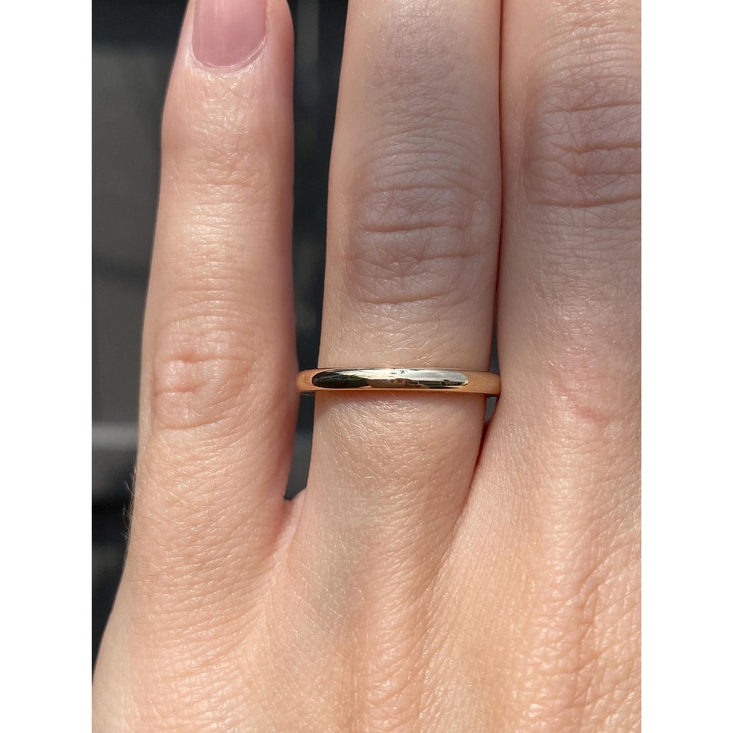 Vintage Solid 14k Yellow Gold Ring Band - Size 6.25