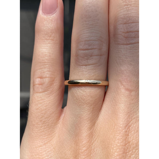 Vintage Solid 14k Yellow Gold Ring Band - Size 6.25