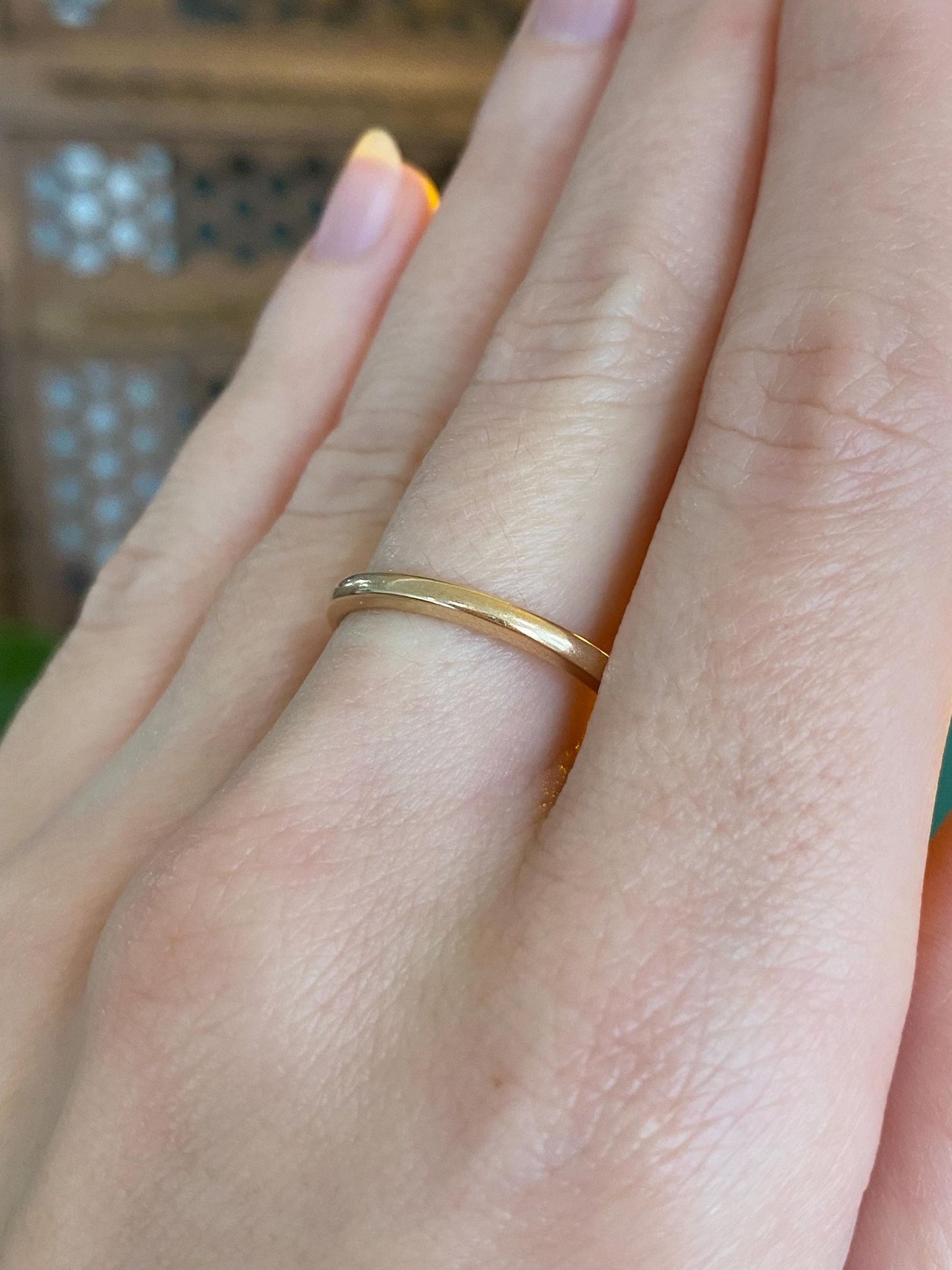 Vintage Solid 14k Yellow Gold Ring Band - Size 8