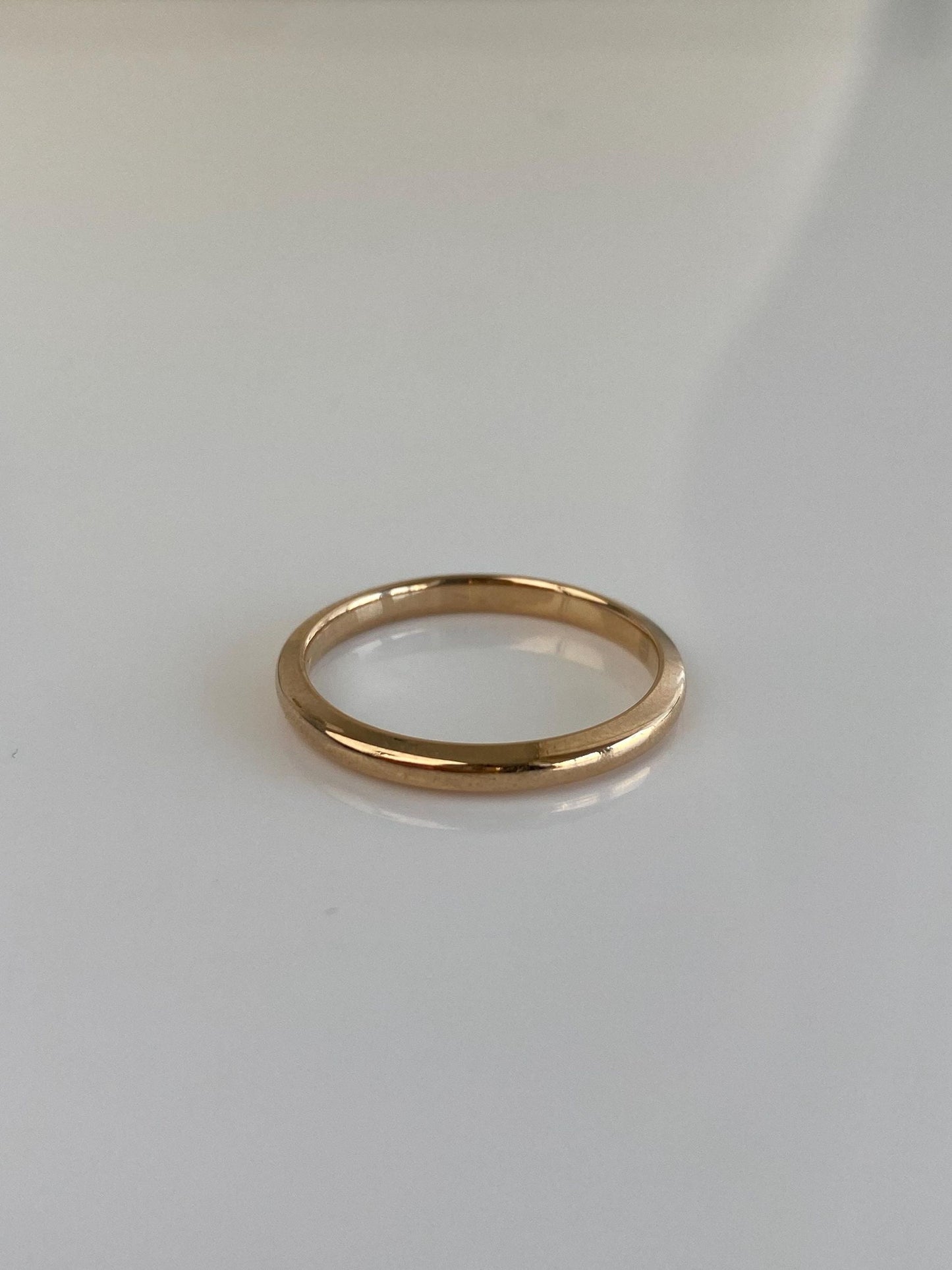 Vintage Solid 14k Yellow Gold Ring Band - Size 8