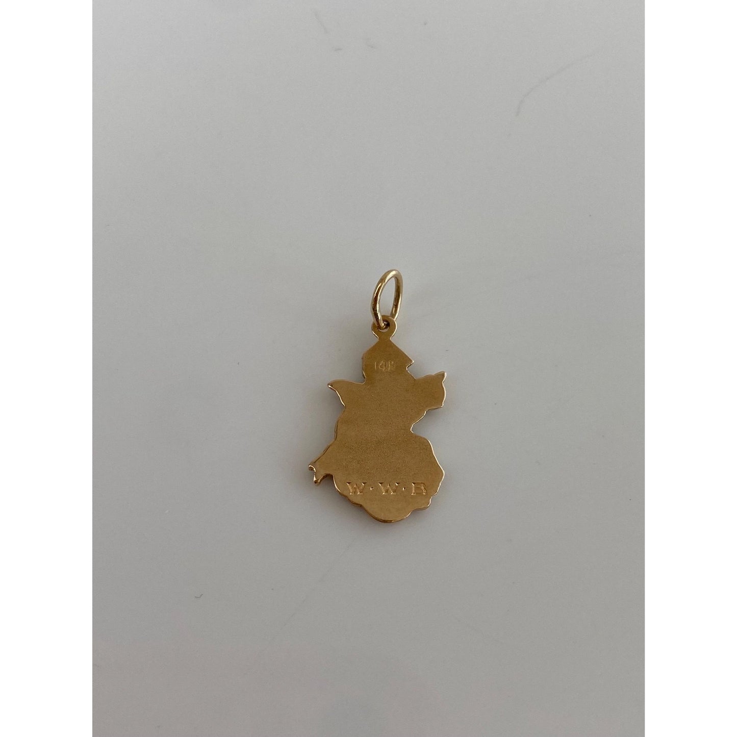 Vintage Solid 14k Yellow Gold Cherub Charm