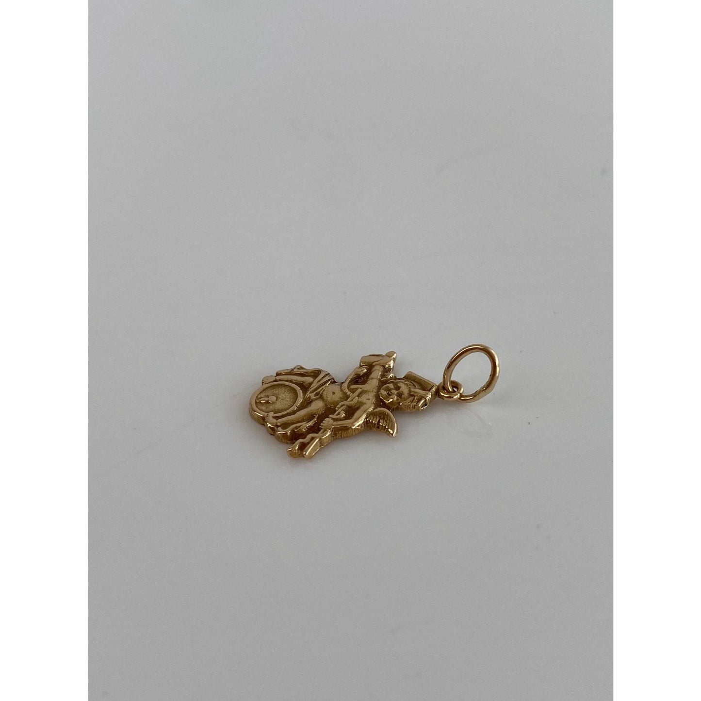 Vintage Solid 14k Yellow Gold Cherub Charm
