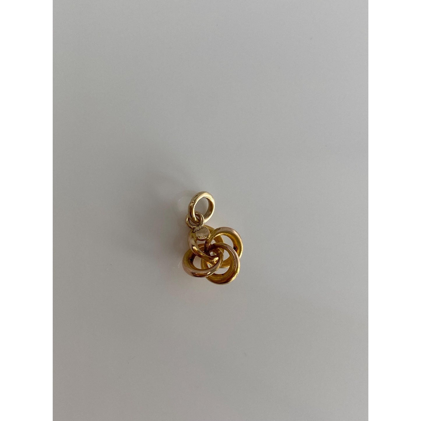Vintage Solid 14k Yellow Gold Opal Knot Charm