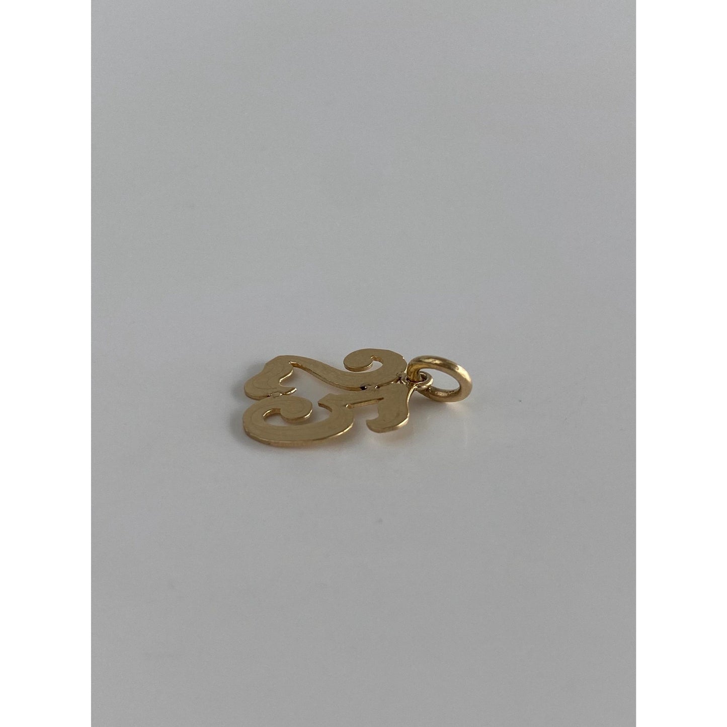 Vintage Solid 14k Yellow Gold Number '25' Charm