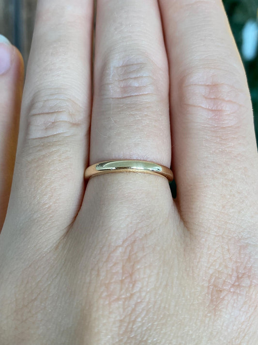 Vintage Solid 14k Yellow Gold Ring Band - Size 7