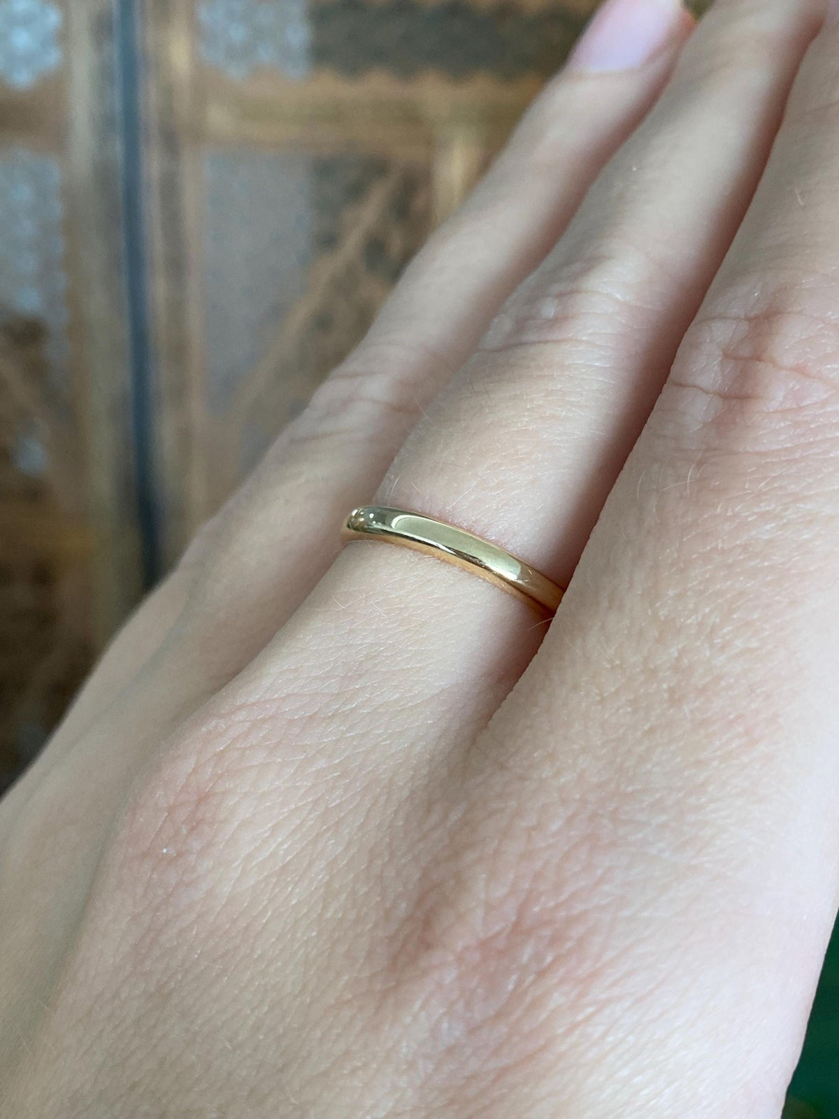 Vintage Solid 14k Yellow Gold Ring Band - Size 7