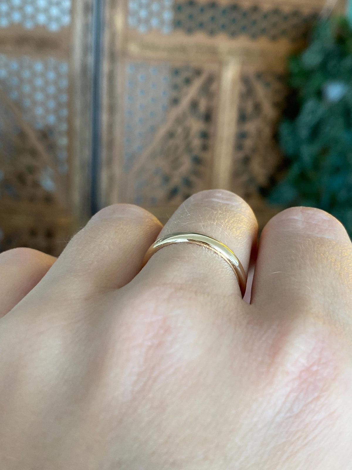 Vintage Solid 14k Yellow Gold Ring Band - Size 7