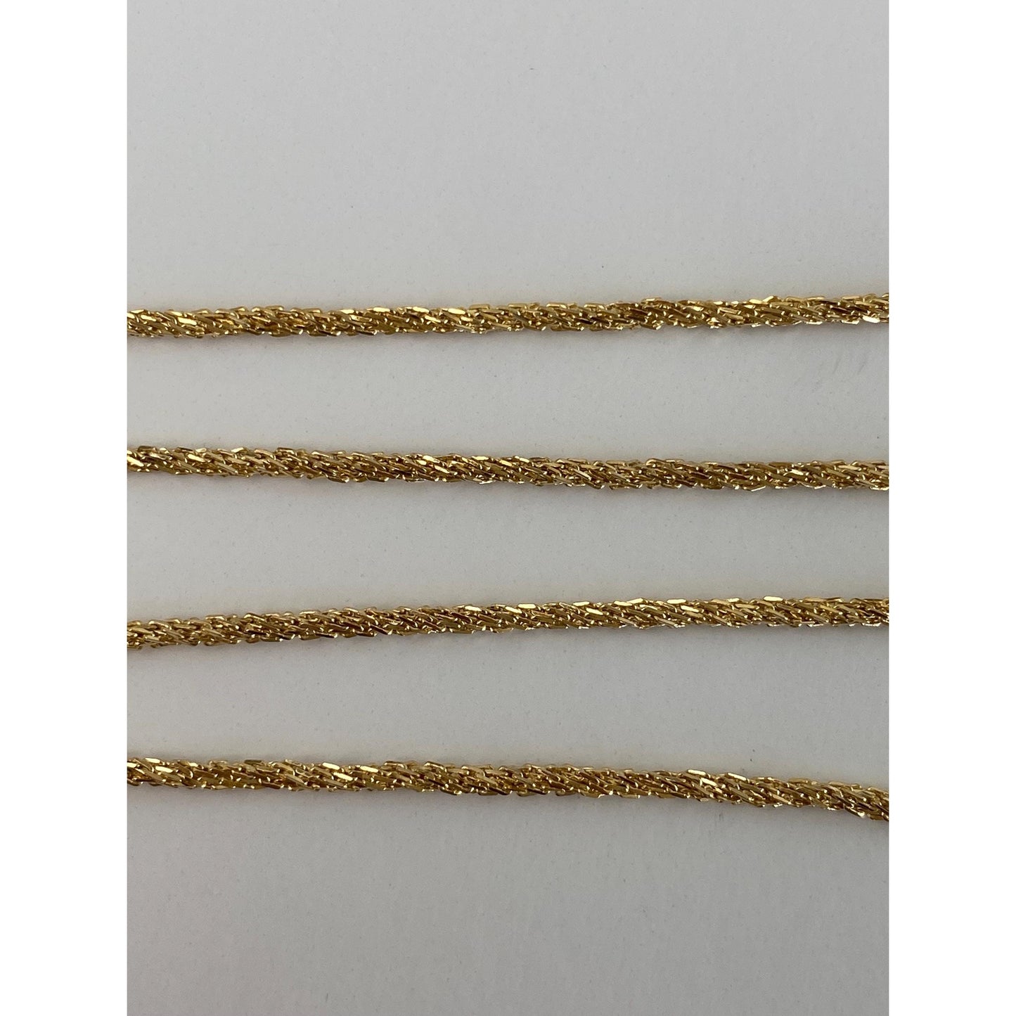Vintage Solid 14k Yellow Gold Fancy Chain Necklace - 18 inches