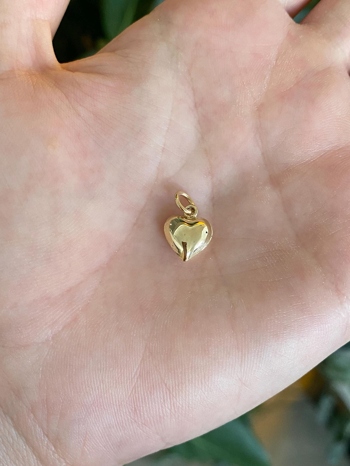 Vintage 14k Yellow Gold Puffy Heart Charm
