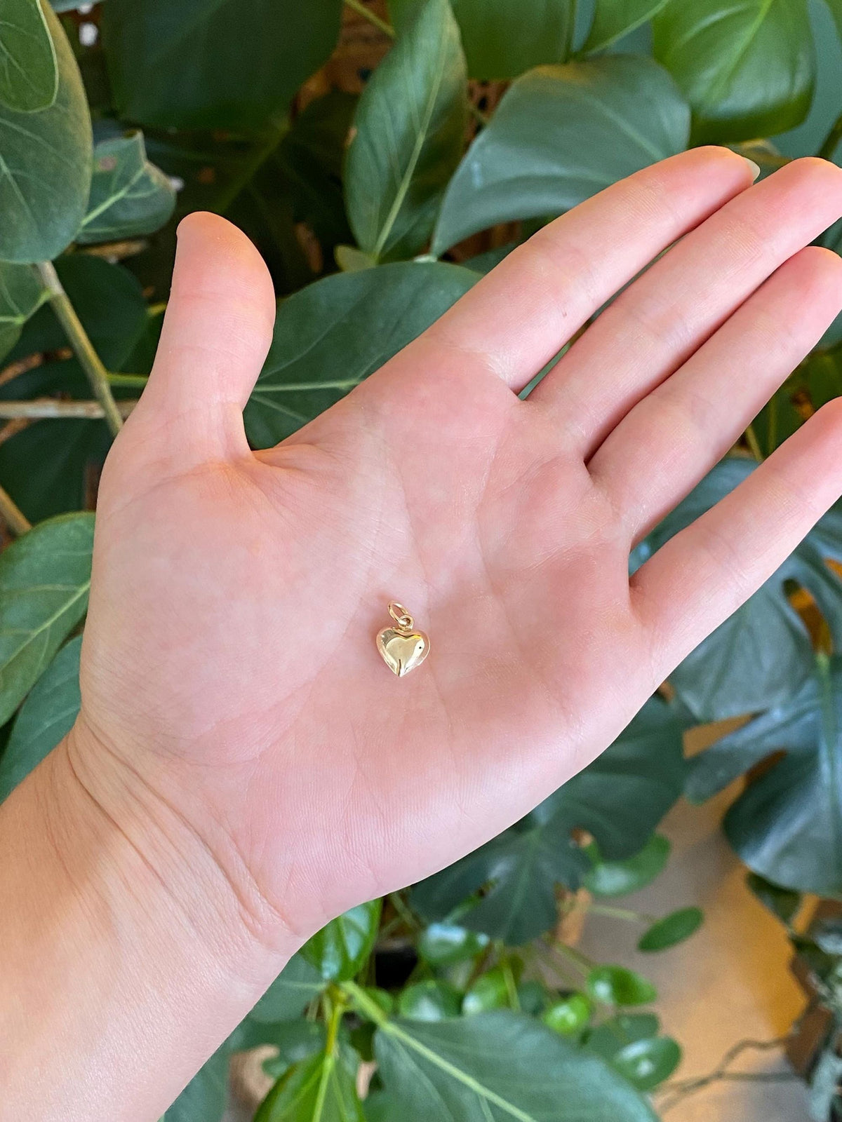 Vintage 14k Yellow Gold Puffy Heart Charm