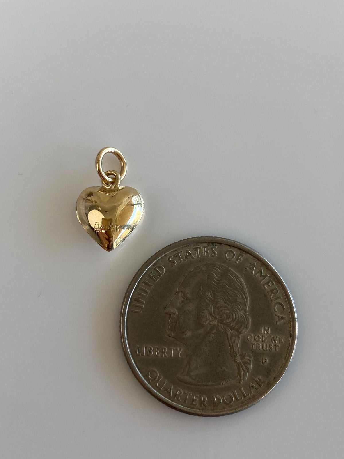 Vintage 14k Yellow Gold Puffy Heart Charm