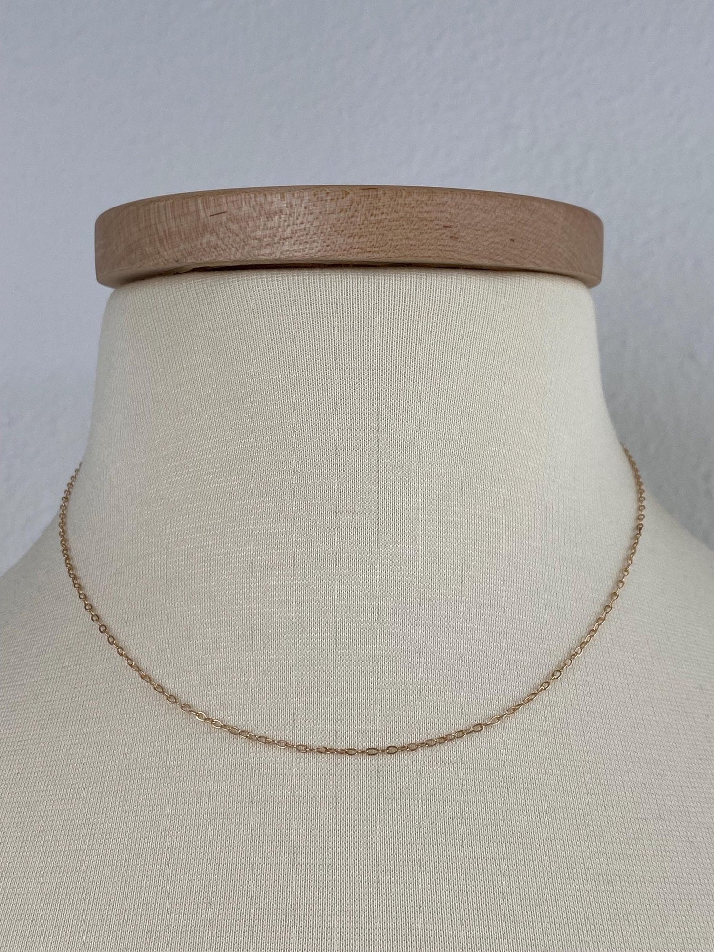 Vintage Solid 10k Yellow Gold Cable Chain Necklace - 16.5 inches