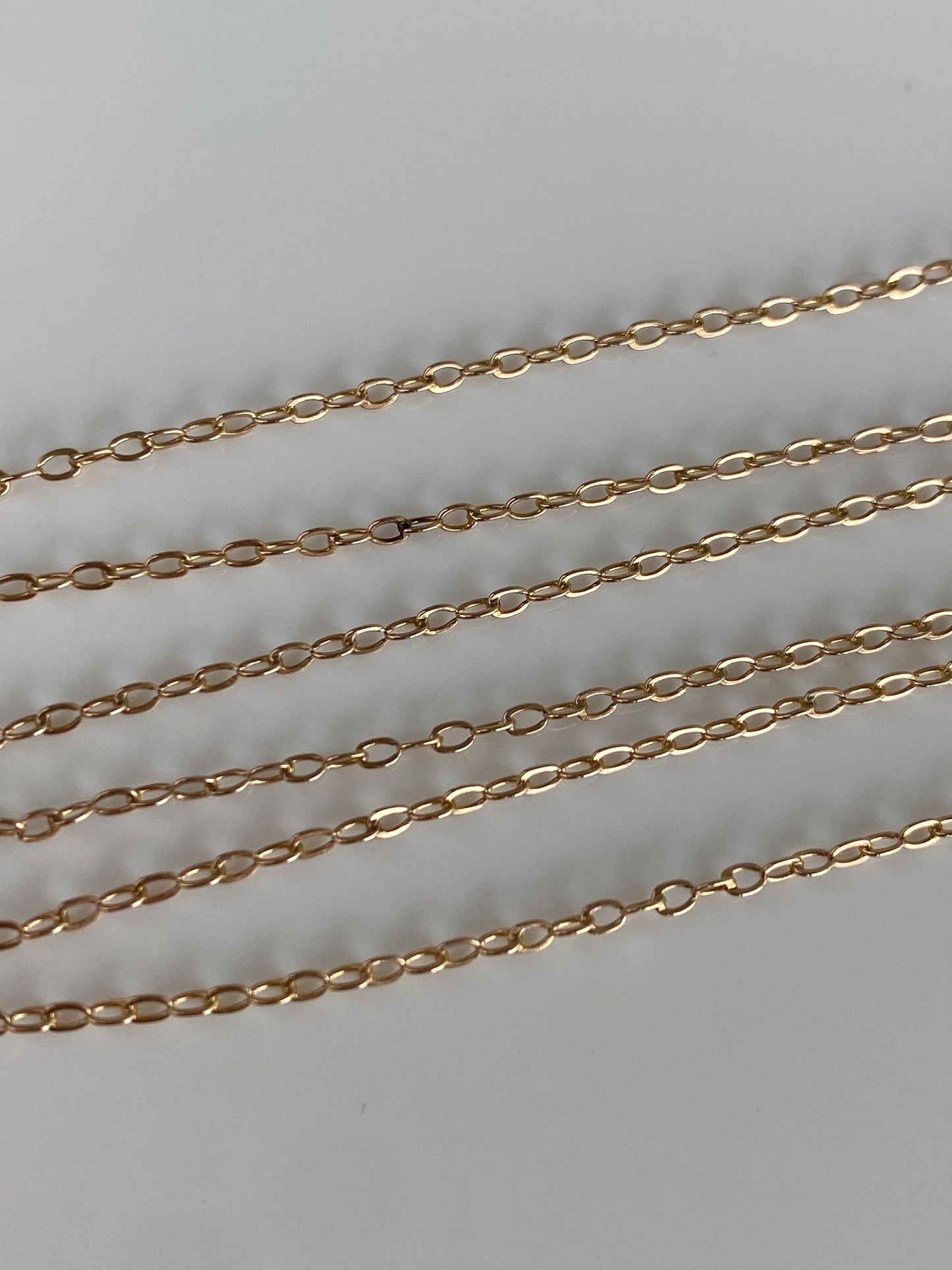 Vintage Solid 10k Yellow Gold Cable Chain Necklace - 16.5 inches