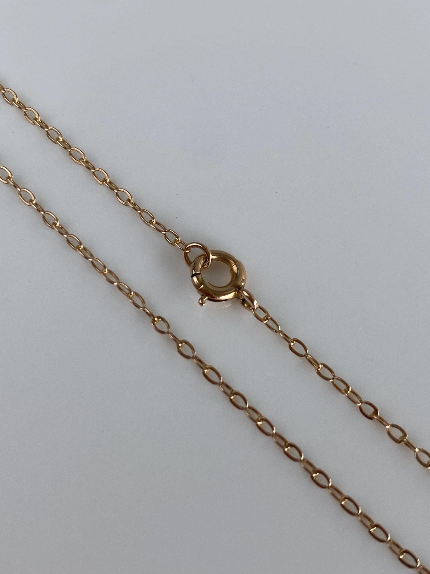 Vintage Solid 10k Yellow Gold Cable Chain Necklace - 16.5 inches