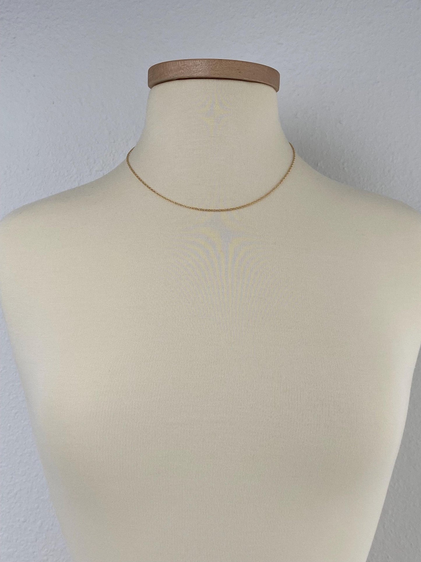 Vintage Solid 14k Yellow Gold Chain Necklace - 18 inches