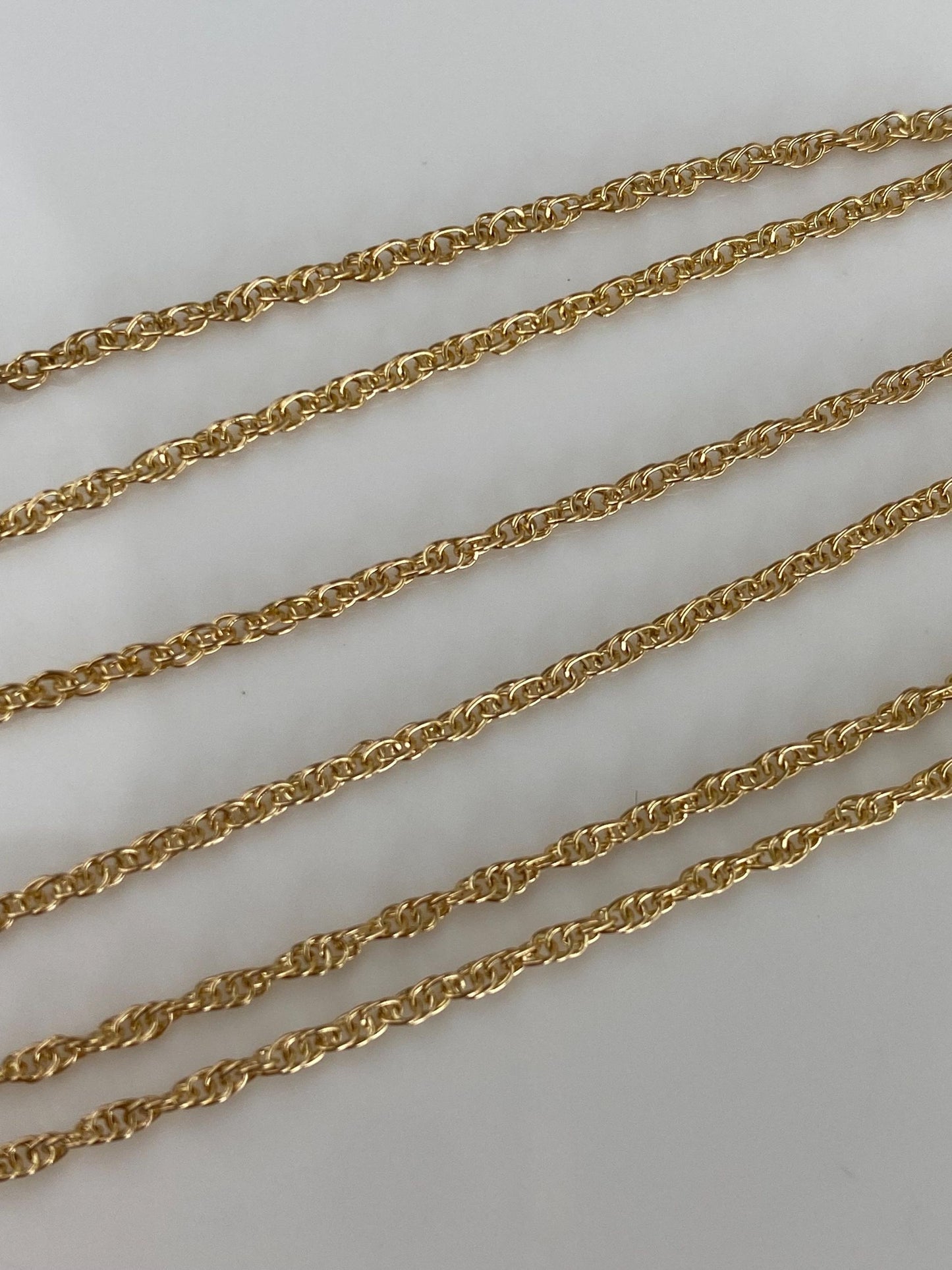 Vintage Solid 14k Yellow Gold Chain Necklace - 18 inches