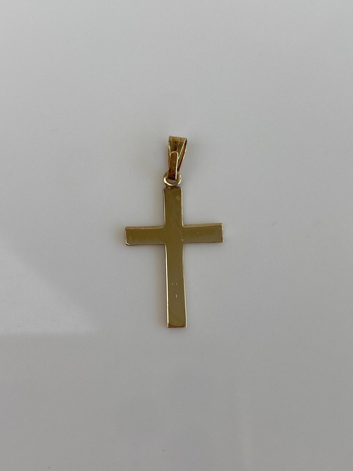 Vintage Solid 10k Yellow Gold Cross Charm