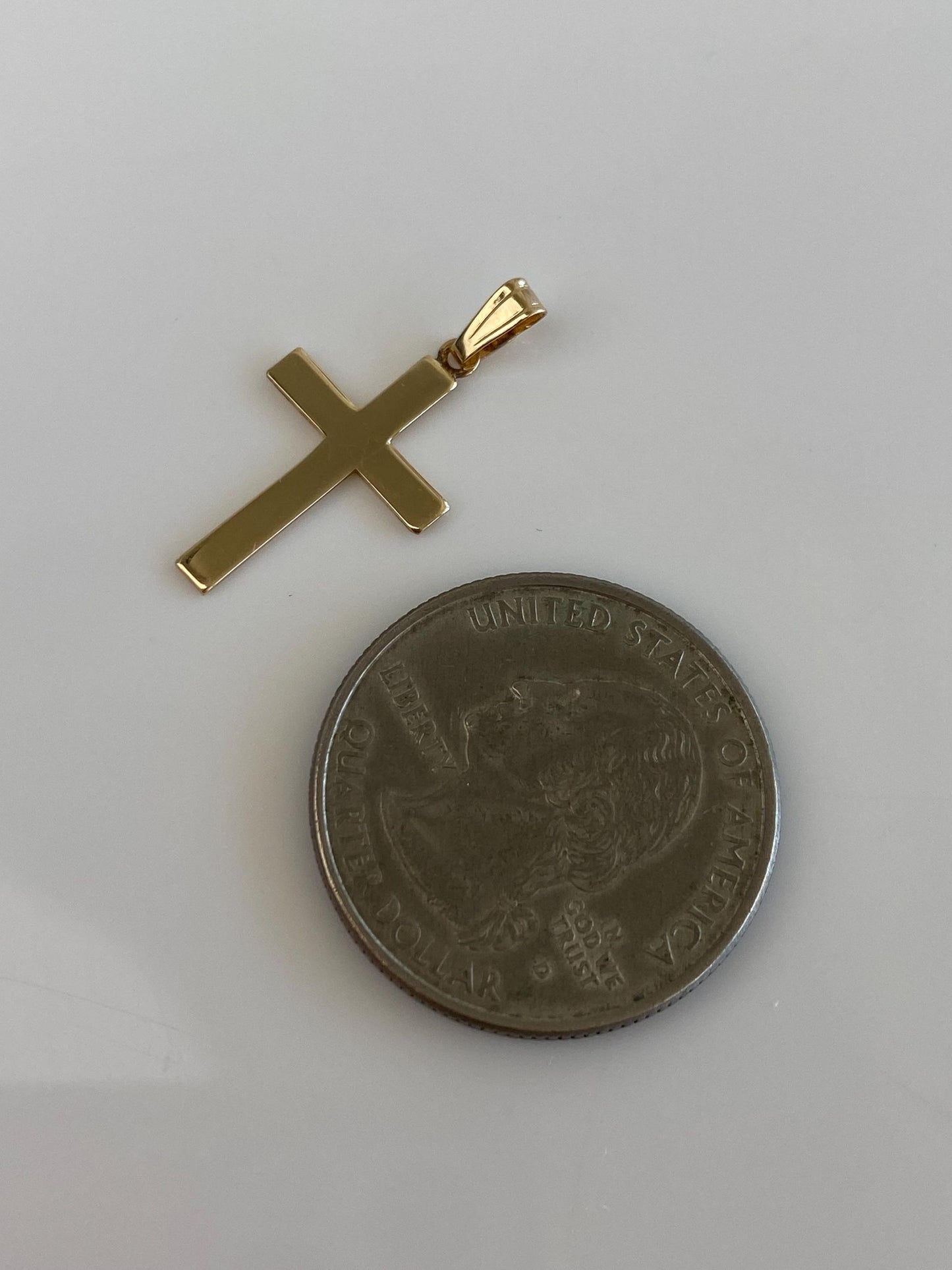 Vintage Solid 10k Yellow Gold Cross Charm
