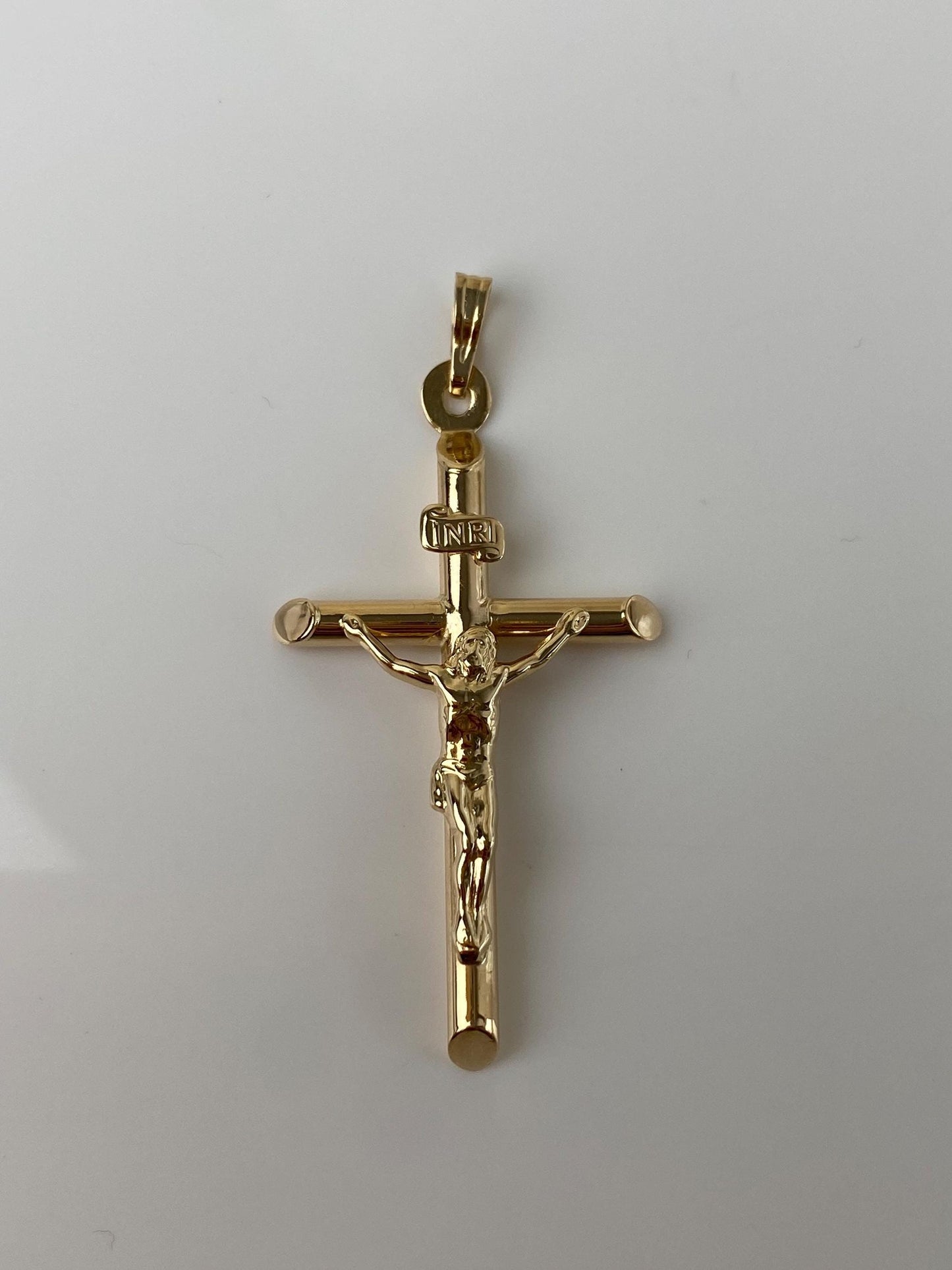 Vintage 14k Yellow Gold Crucifix Cross Charm