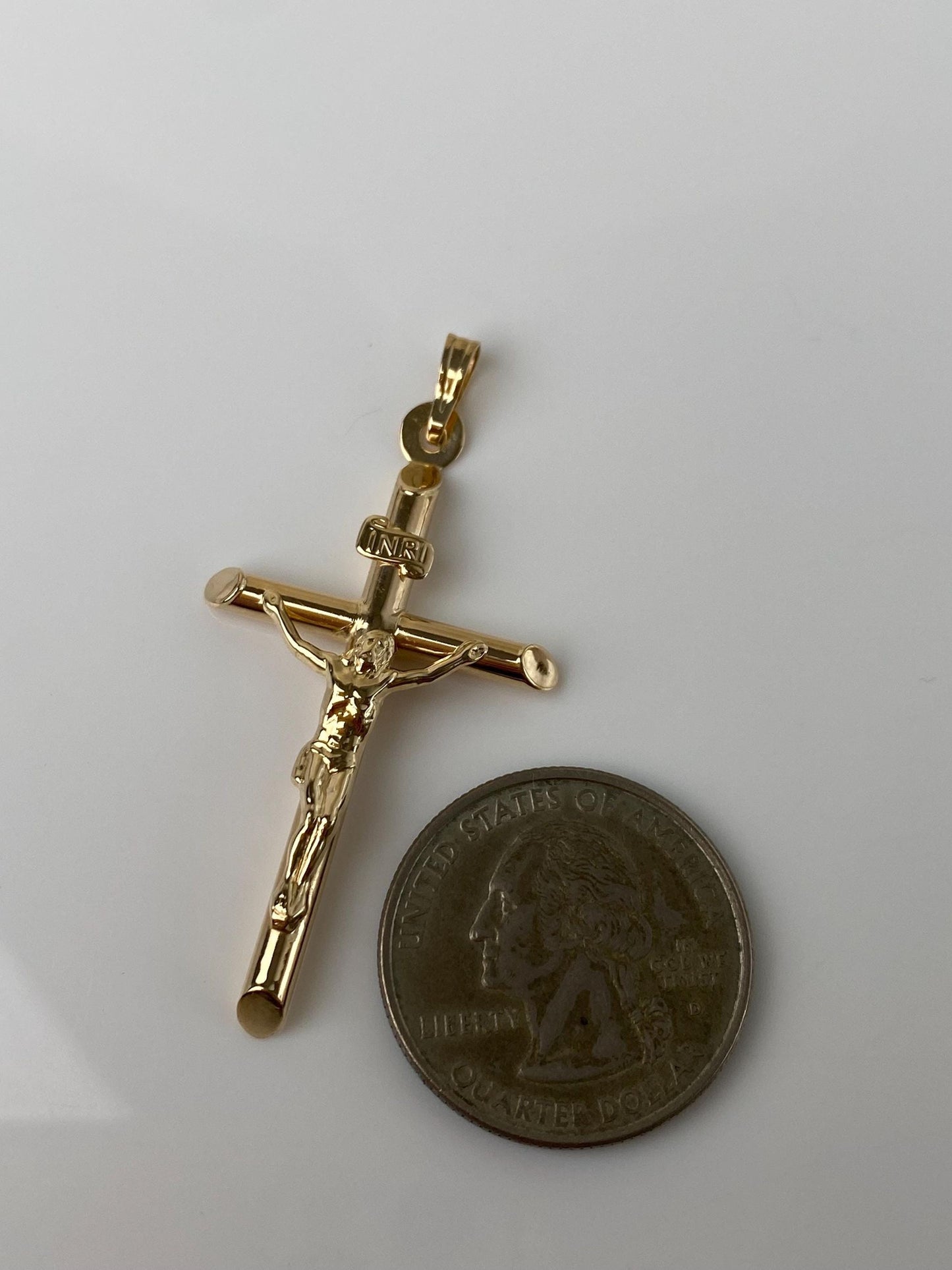 Vintage 14k Yellow Gold Crucifix Cross Charm
