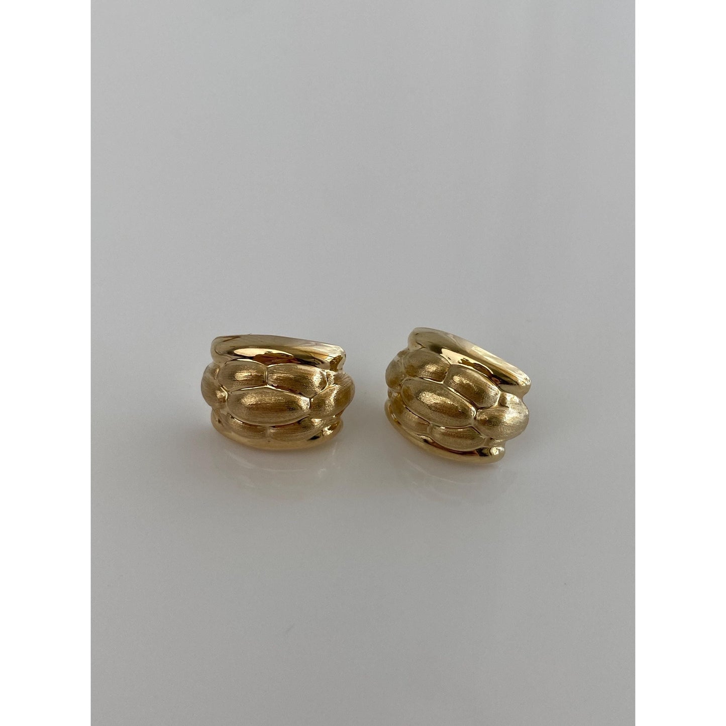Vintage 14k Yellow Gold Drop Stud Earrings